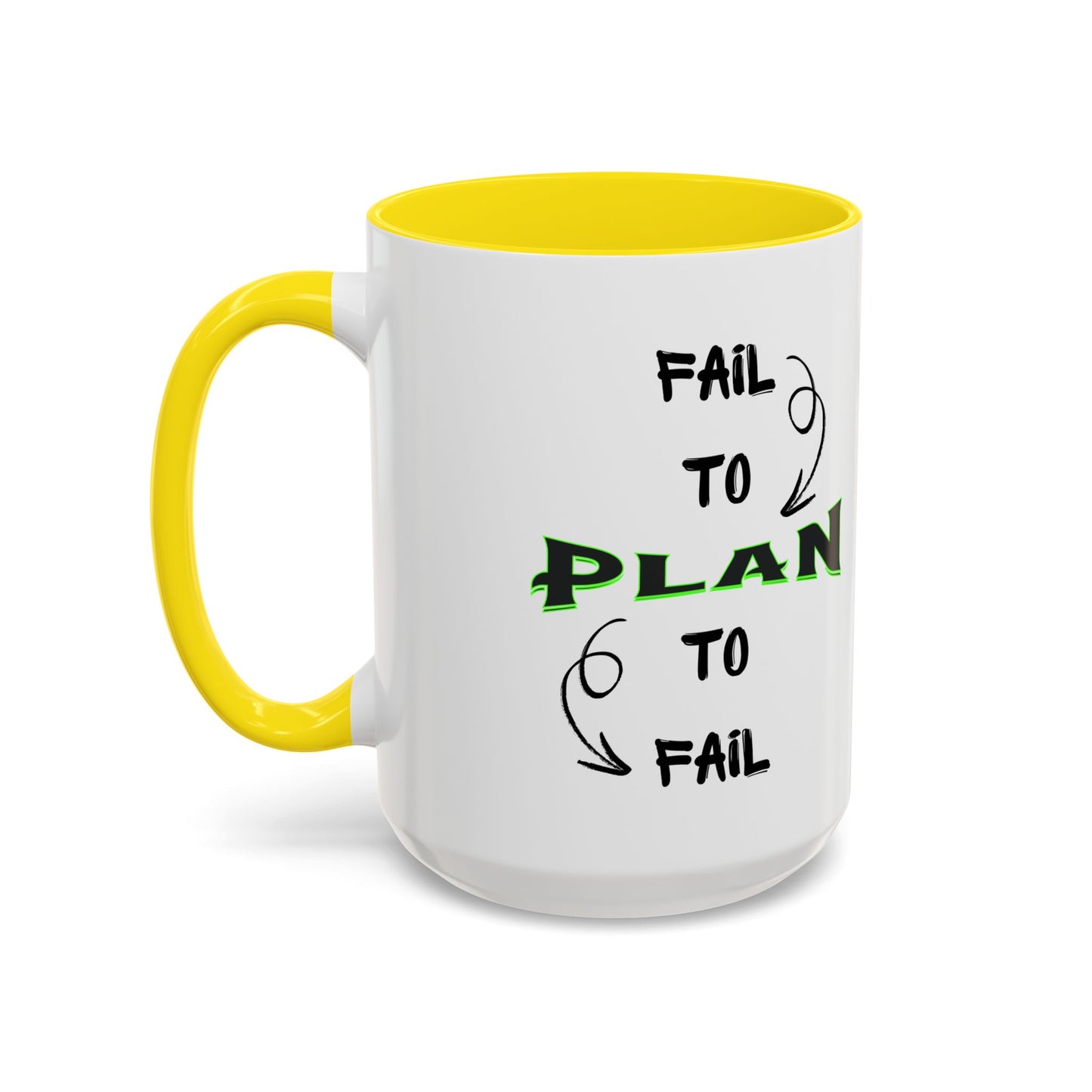 Planner Coffee Mug (11, 15oz) - 'Fail to Plan, Plan to Fail' Design