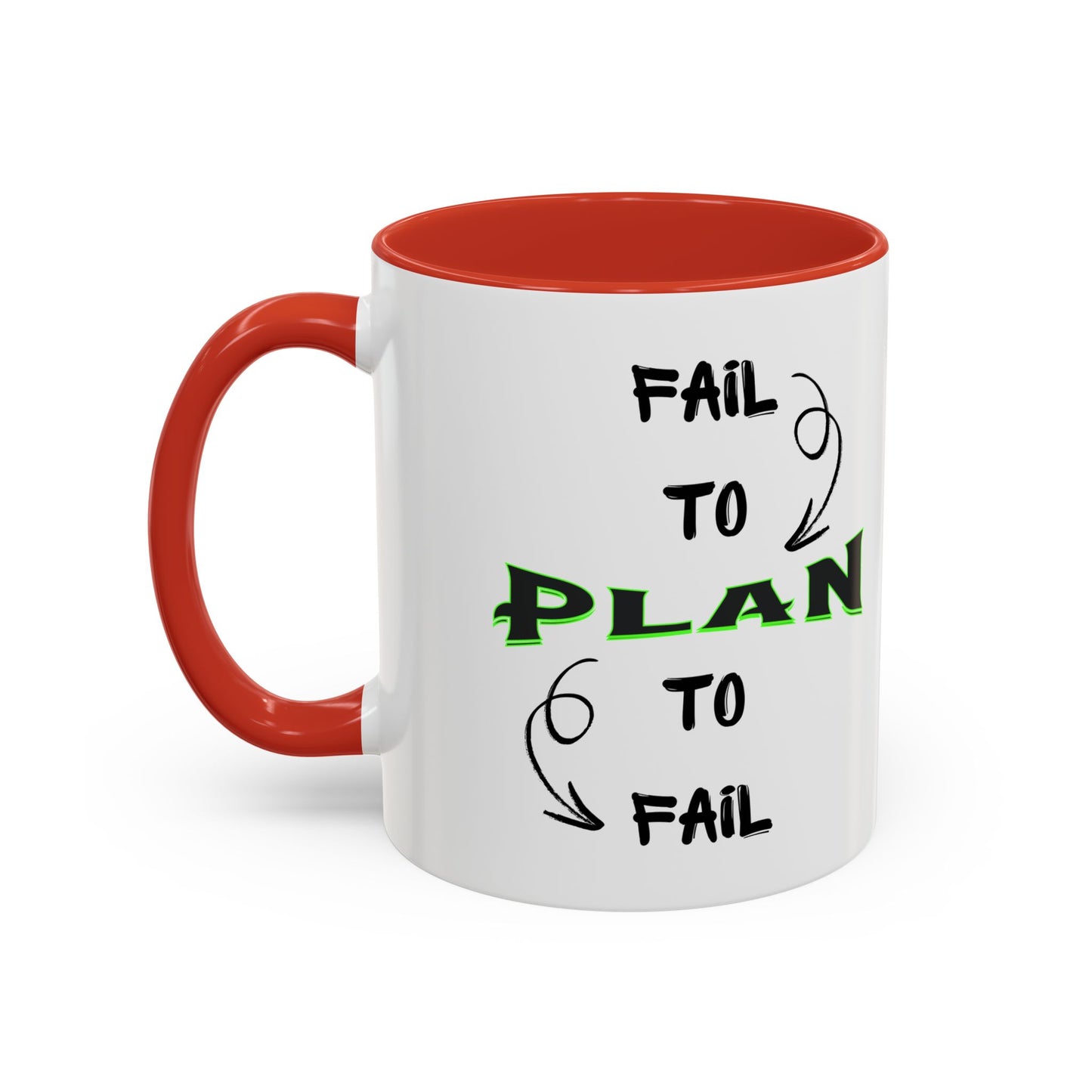 Planner Coffee Mug (11, 15oz) - 'Fail to Plan, Plan to Fail' Design