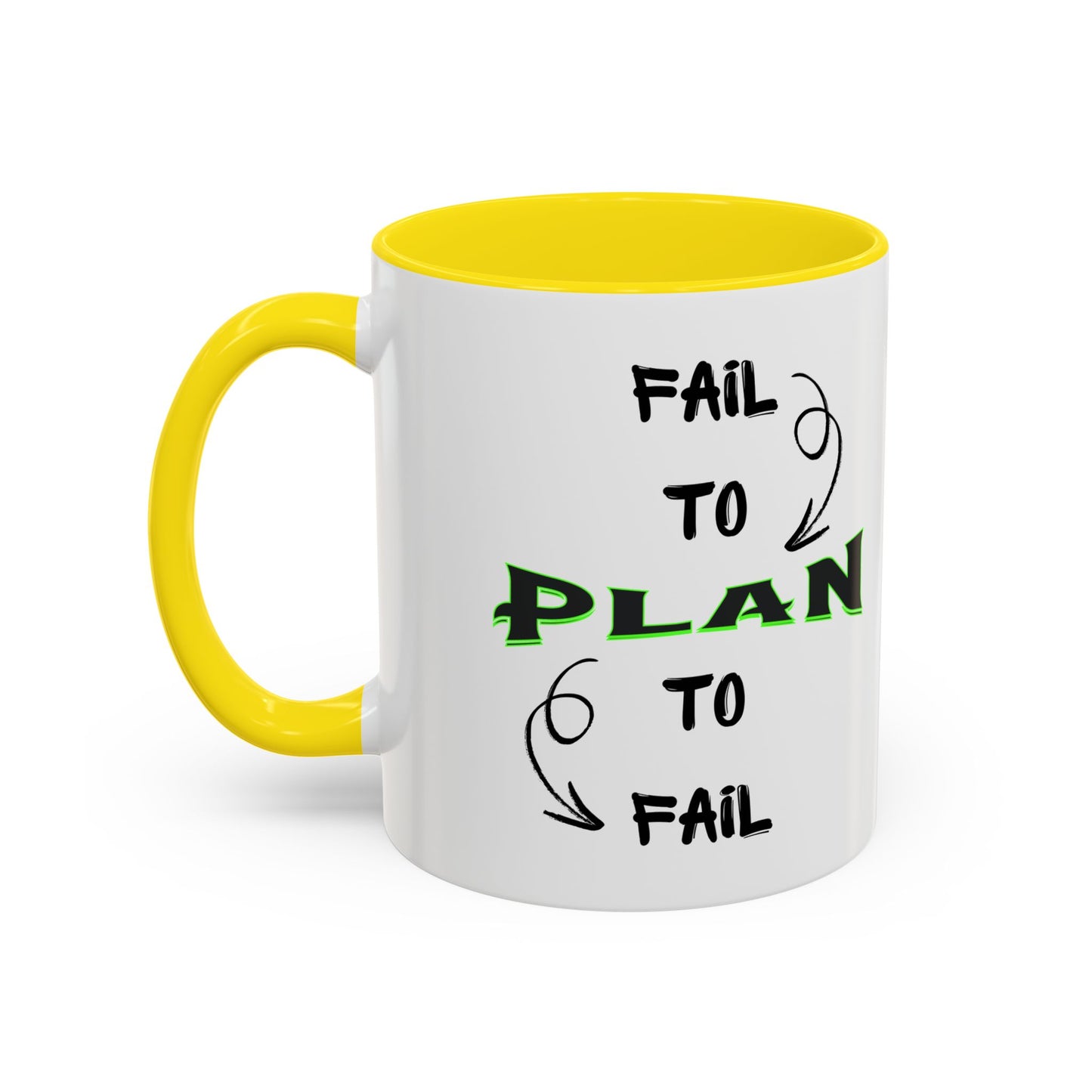 Planner Coffee Mug (11, 15oz) - 'Fail to Plan, Plan to Fail' Design