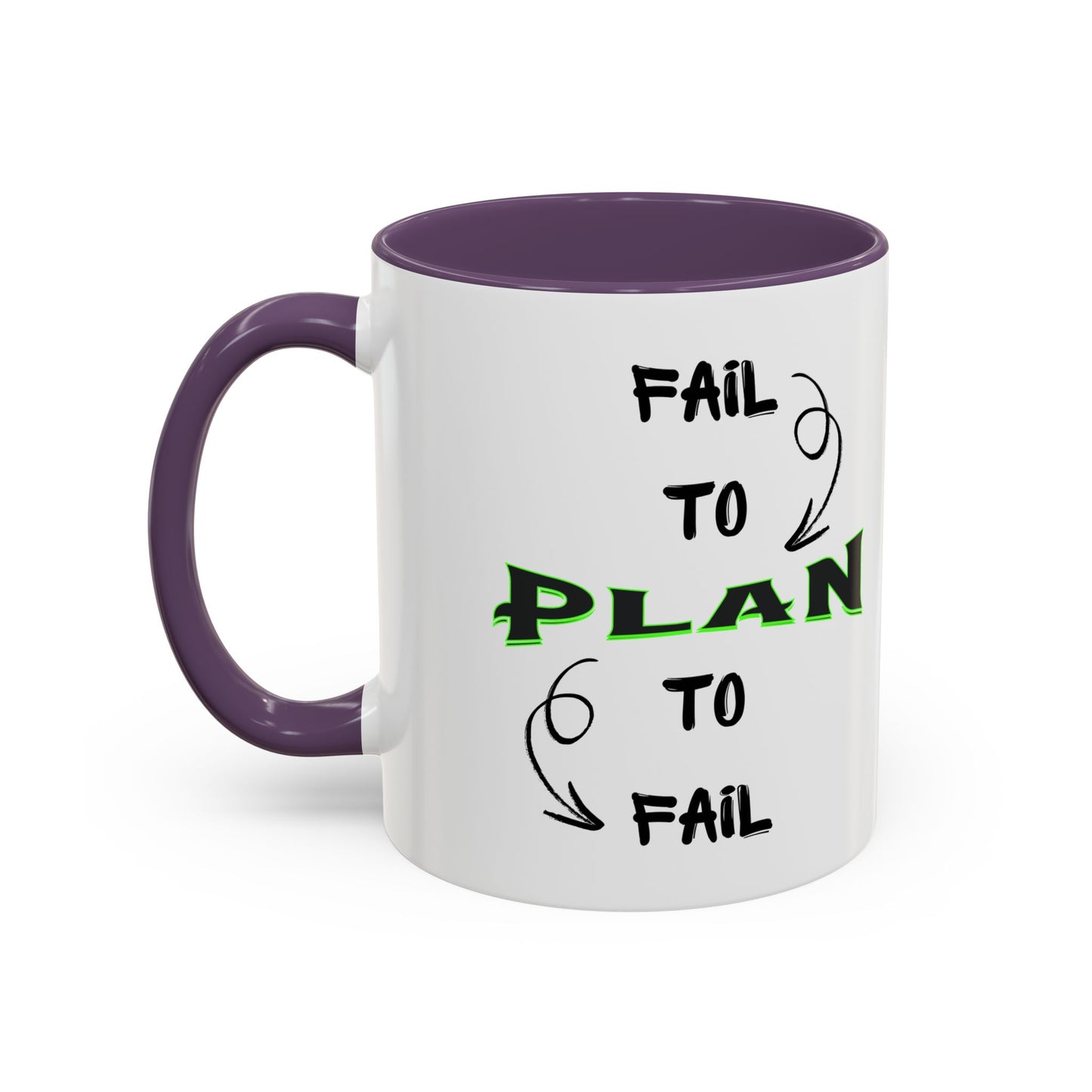 Planner Coffee Mug (11, 15oz) - 'Fail to Plan, Plan to Fail' Design