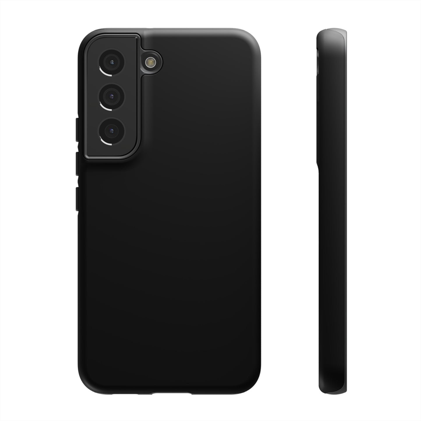 Simple Black Phone Case, iPhone 15, and Android Phone Tough Cases, Minimalist