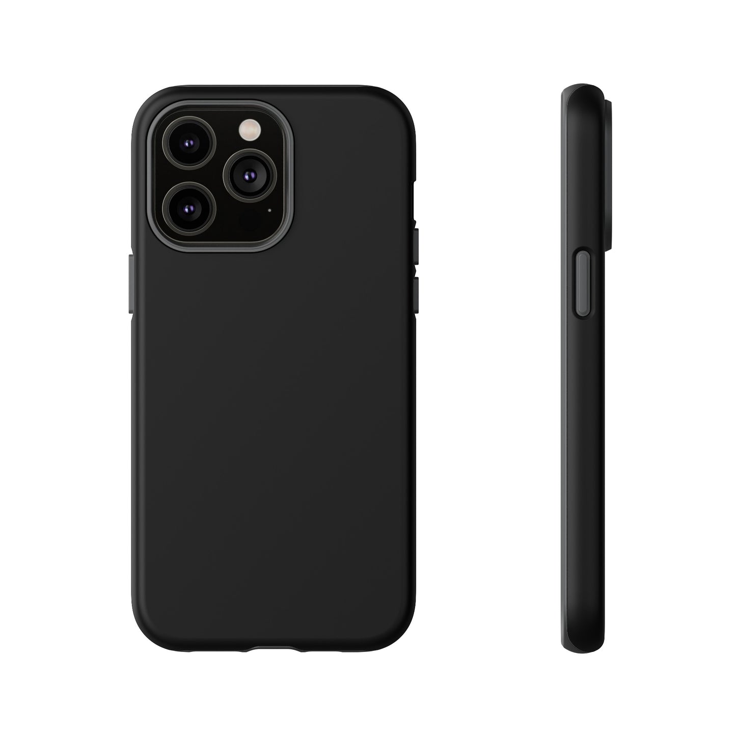 Simple Black Phone Case, iPhone 15, and Android Phone Tough Cases, Minimalist