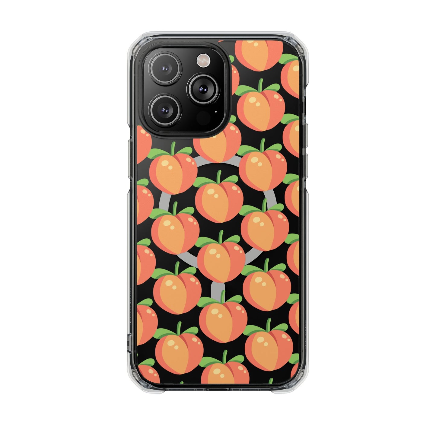 MagSafe iPhone Case with Peach Pattern