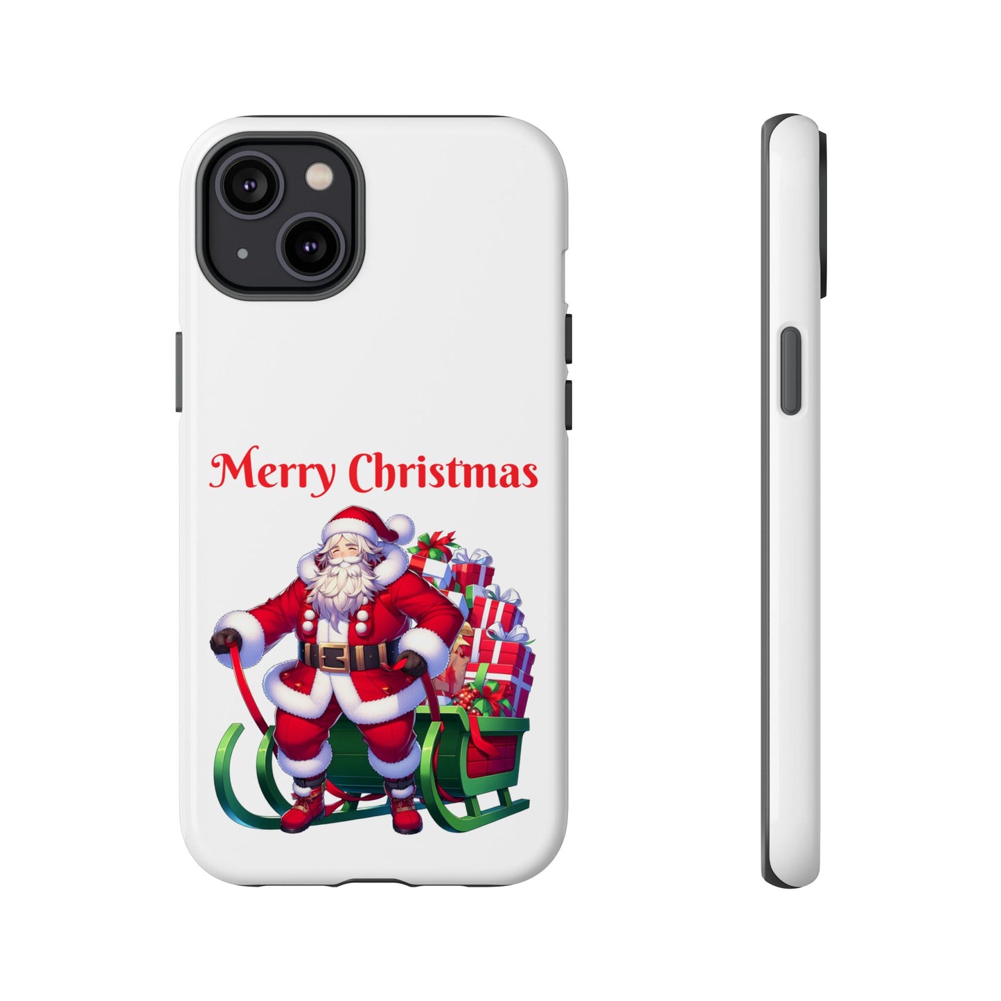 Phone Case Santa Merry Christmas in White Phone Case