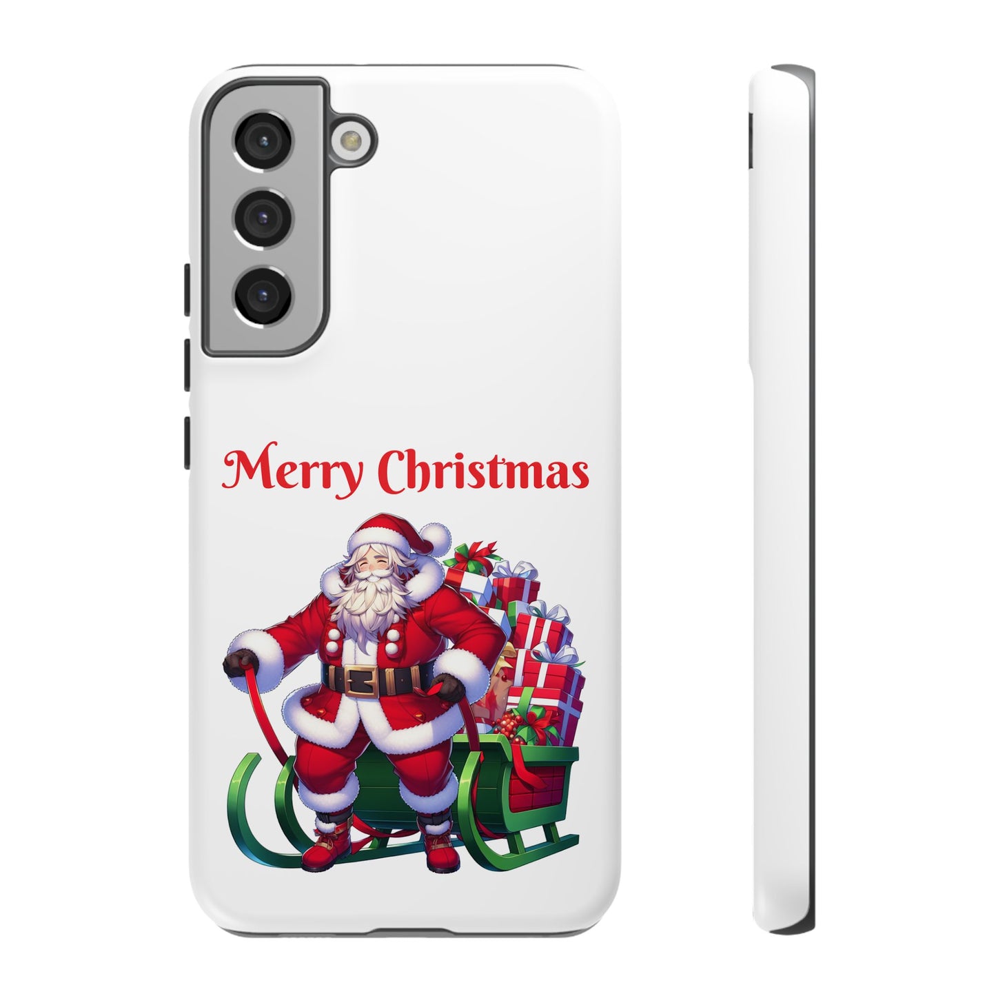 Phone Case Santa Merry Christmas in White Phone Case