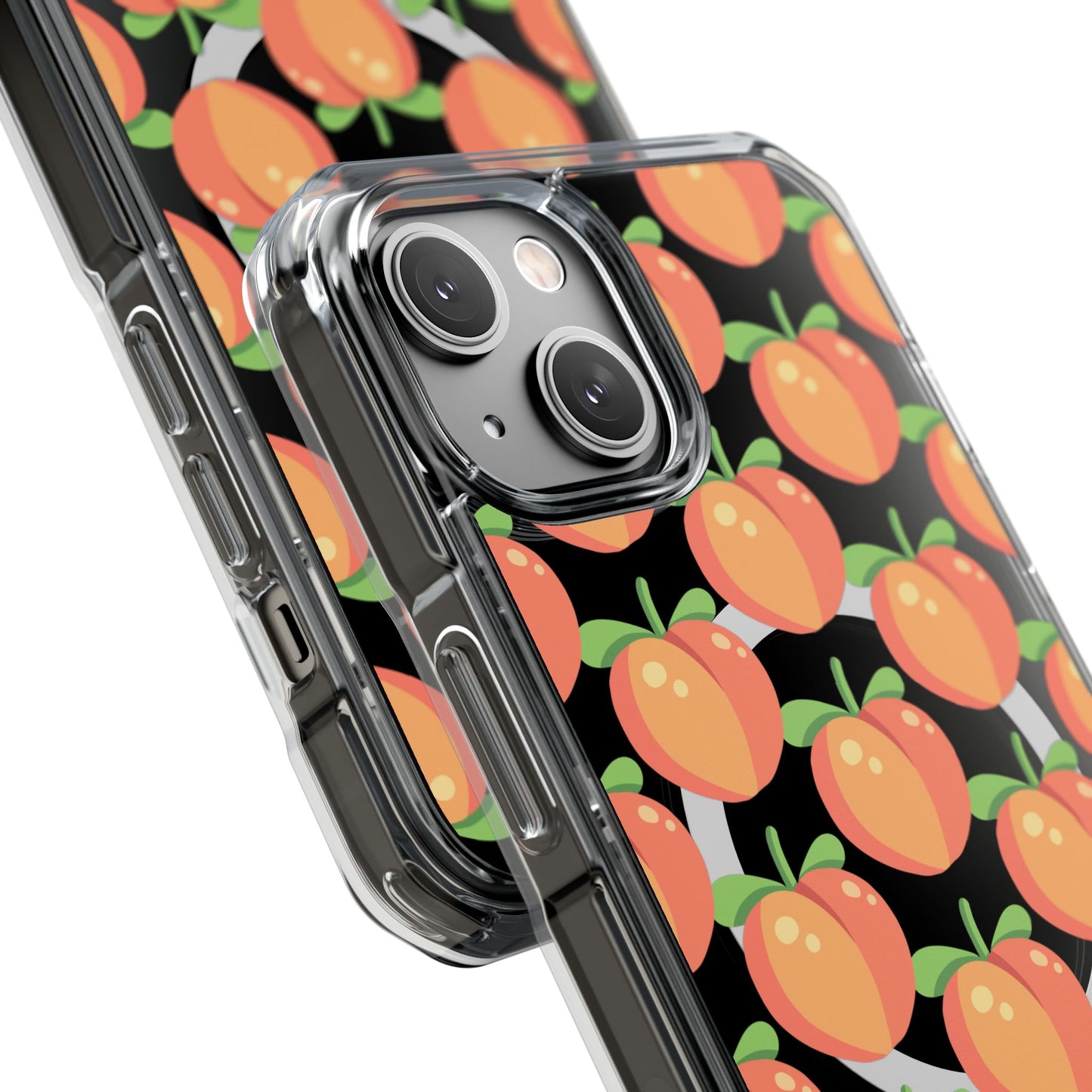 MagSafe iPhone Case with Peach Pattern