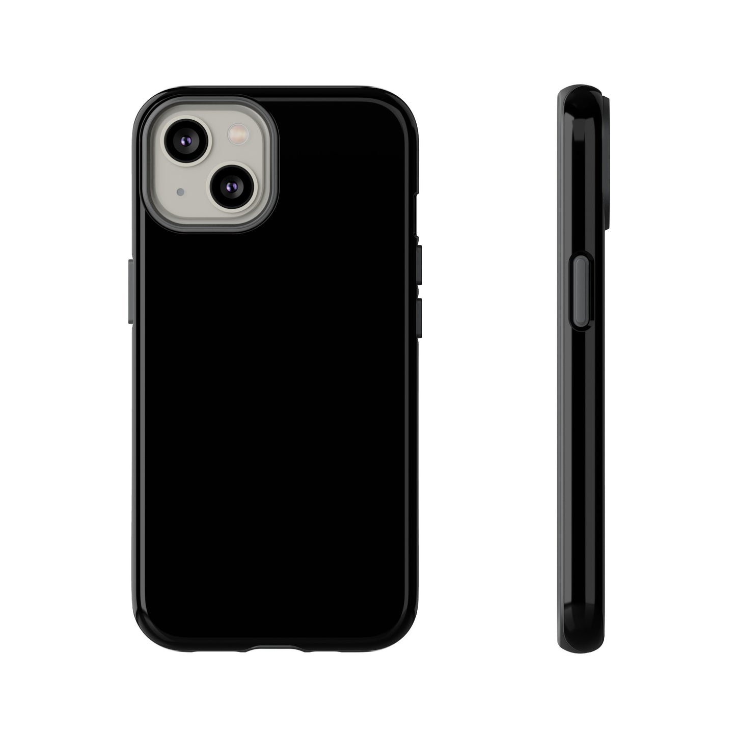 Simple Black Phone Case, iPhone 15, and Android Phone Tough Cases, Minimalist