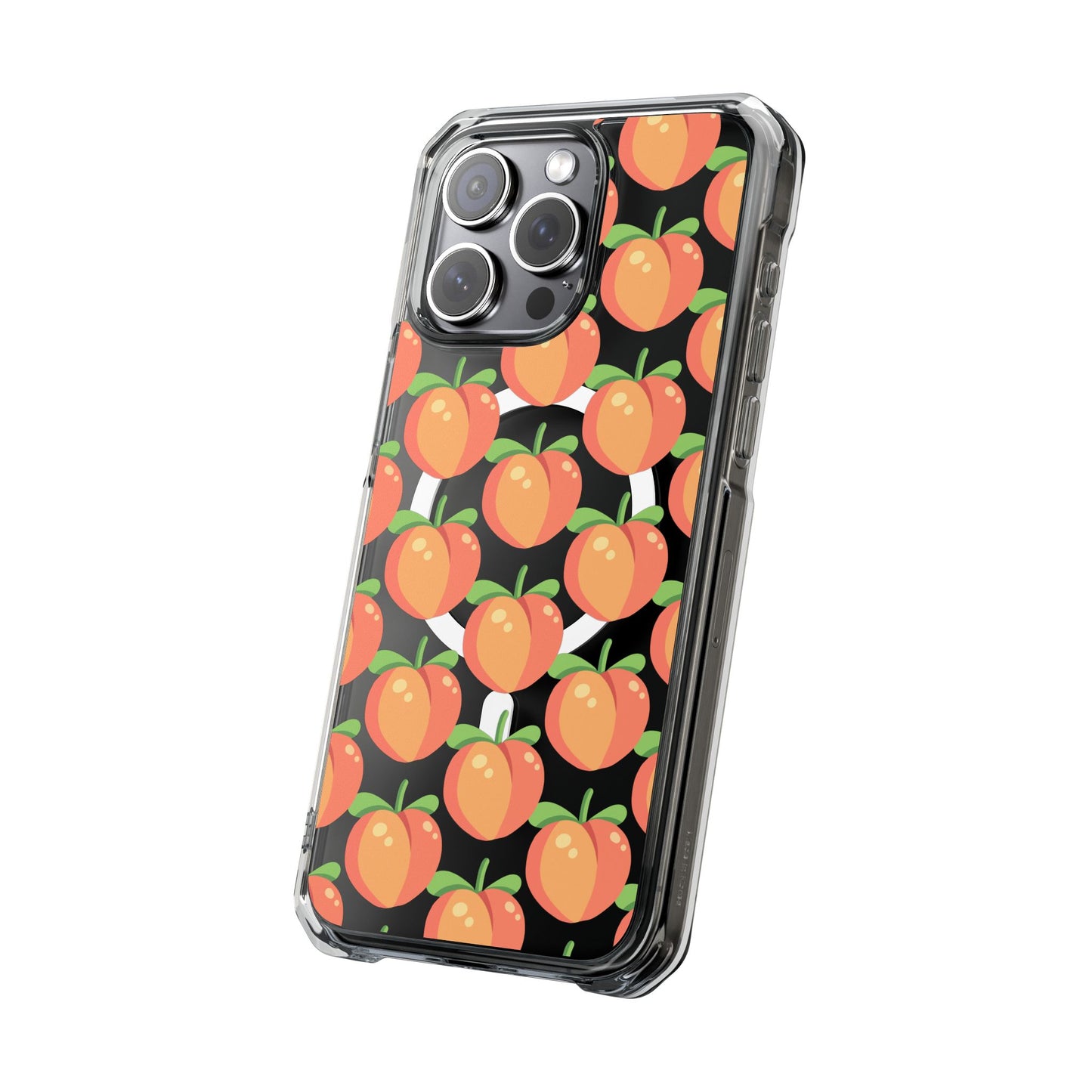 MagSafe iPhone Case with Peach Pattern