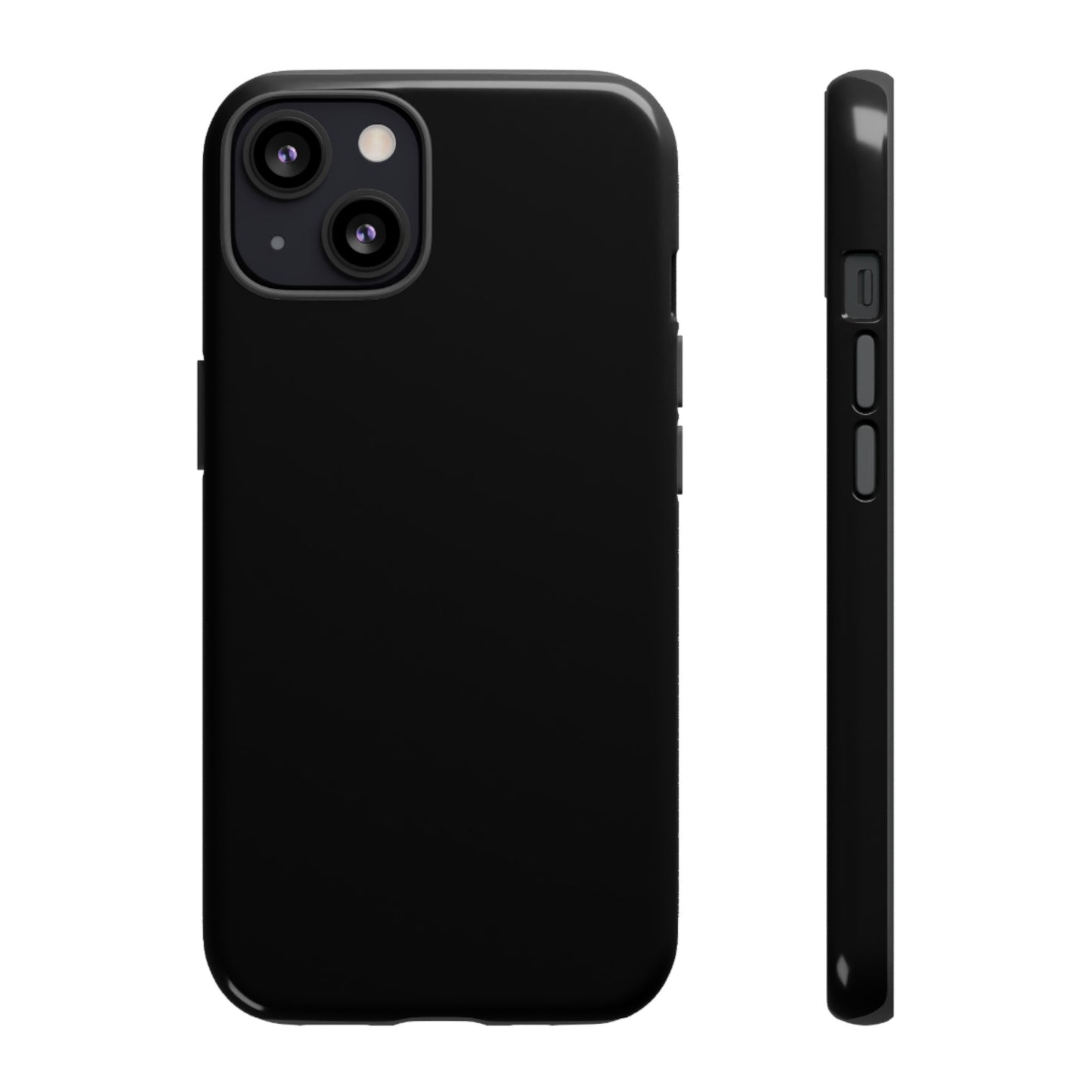 Simple Black Phone Case, iPhone 15, and Android Phone Tough Cases, Minimalist