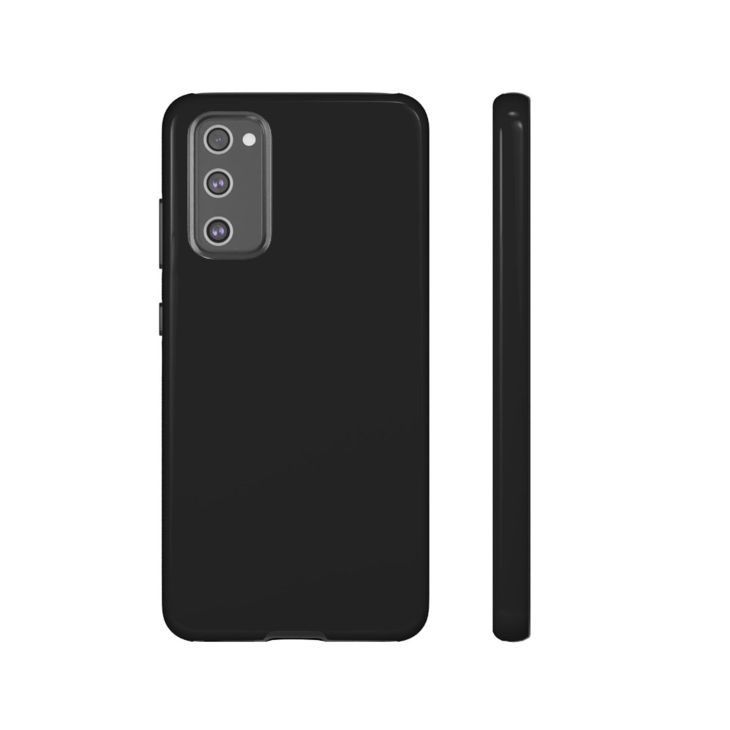 Simple Black Phone Case, iPhone 15, and Android Phone Tough Cases, Minimalist