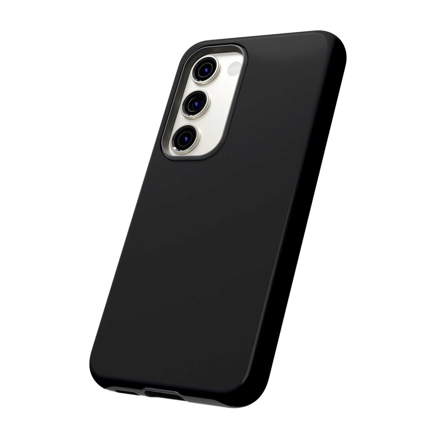 Simple Black Phone Case, iPhone 15, and Android Phone Tough Cases, Minimalist