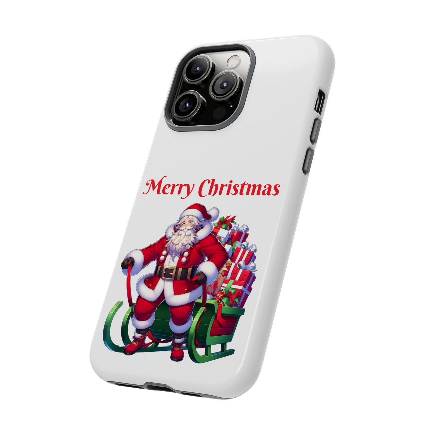 Phone Case Santa Merry Christmas in White Phone Case