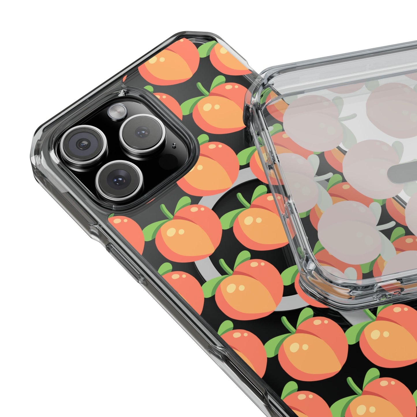 MagSafe iPhone Case with Peach Pattern