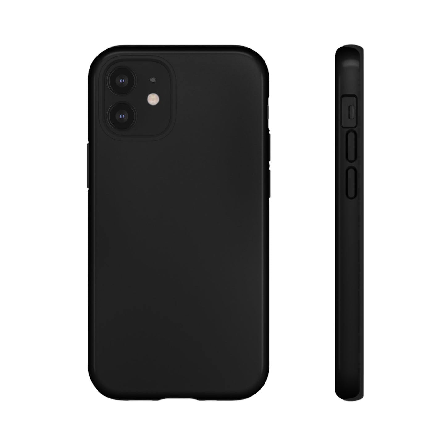 Simple Black Phone Case, iPhone 15, and Android Phone Tough Cases, Minimalist