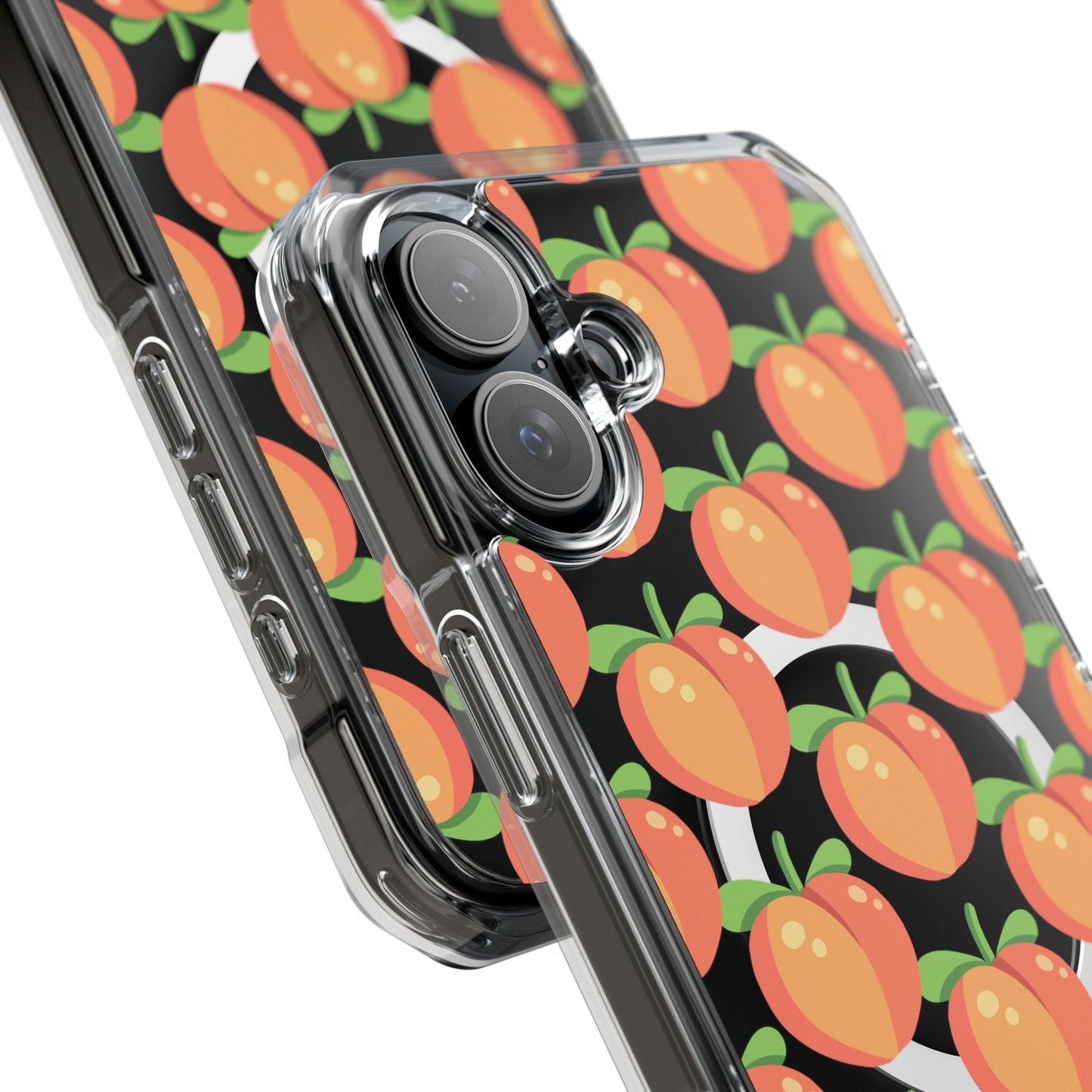 MagSafe iPhone Case with Peach Pattern