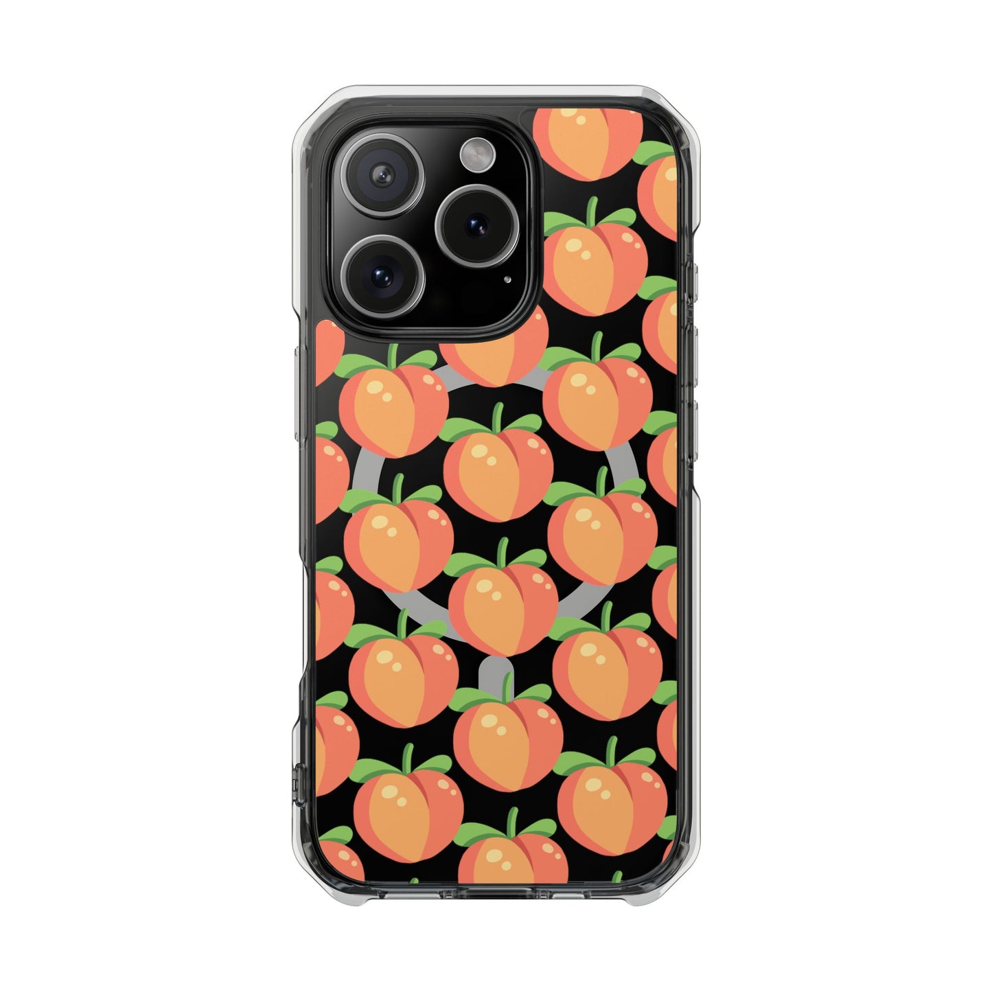 MagSafe iPhone Case with Peach Pattern