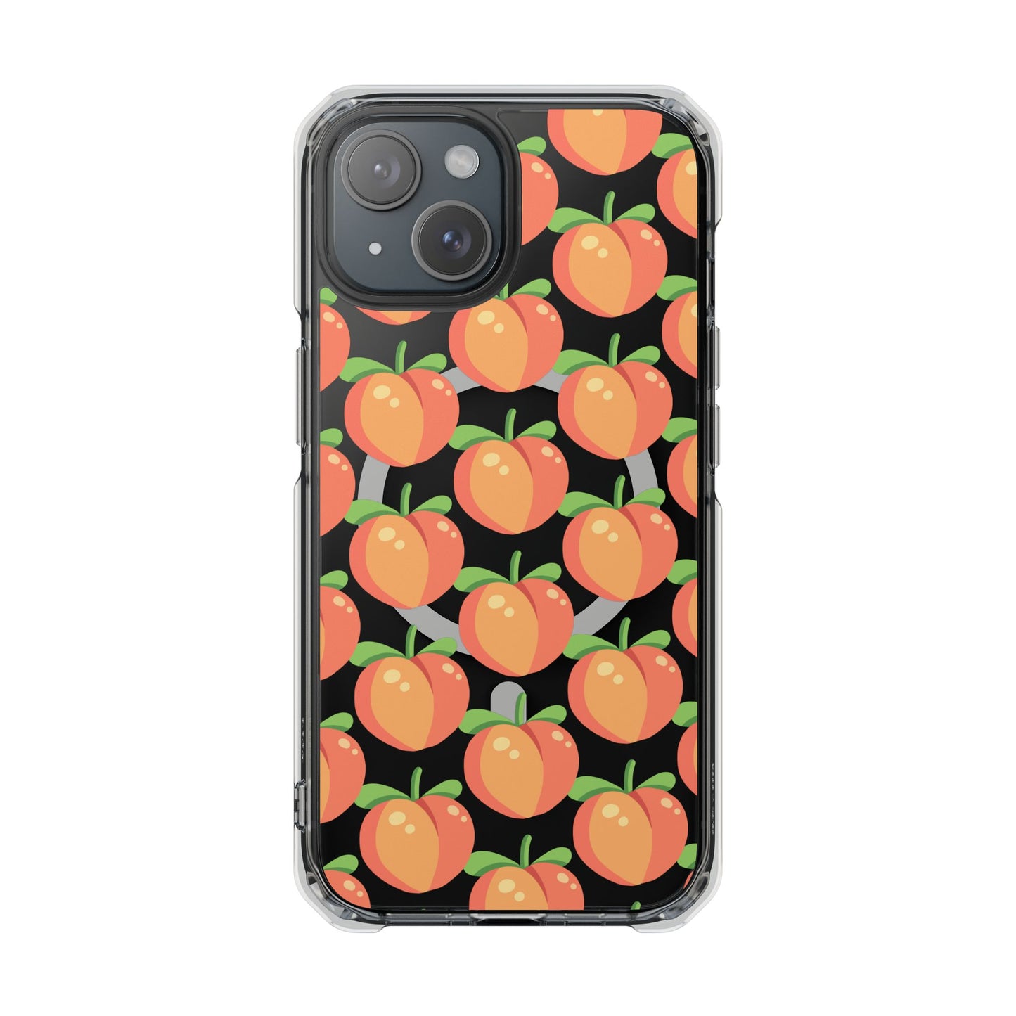 MagSafe iPhone Case with Peach Pattern