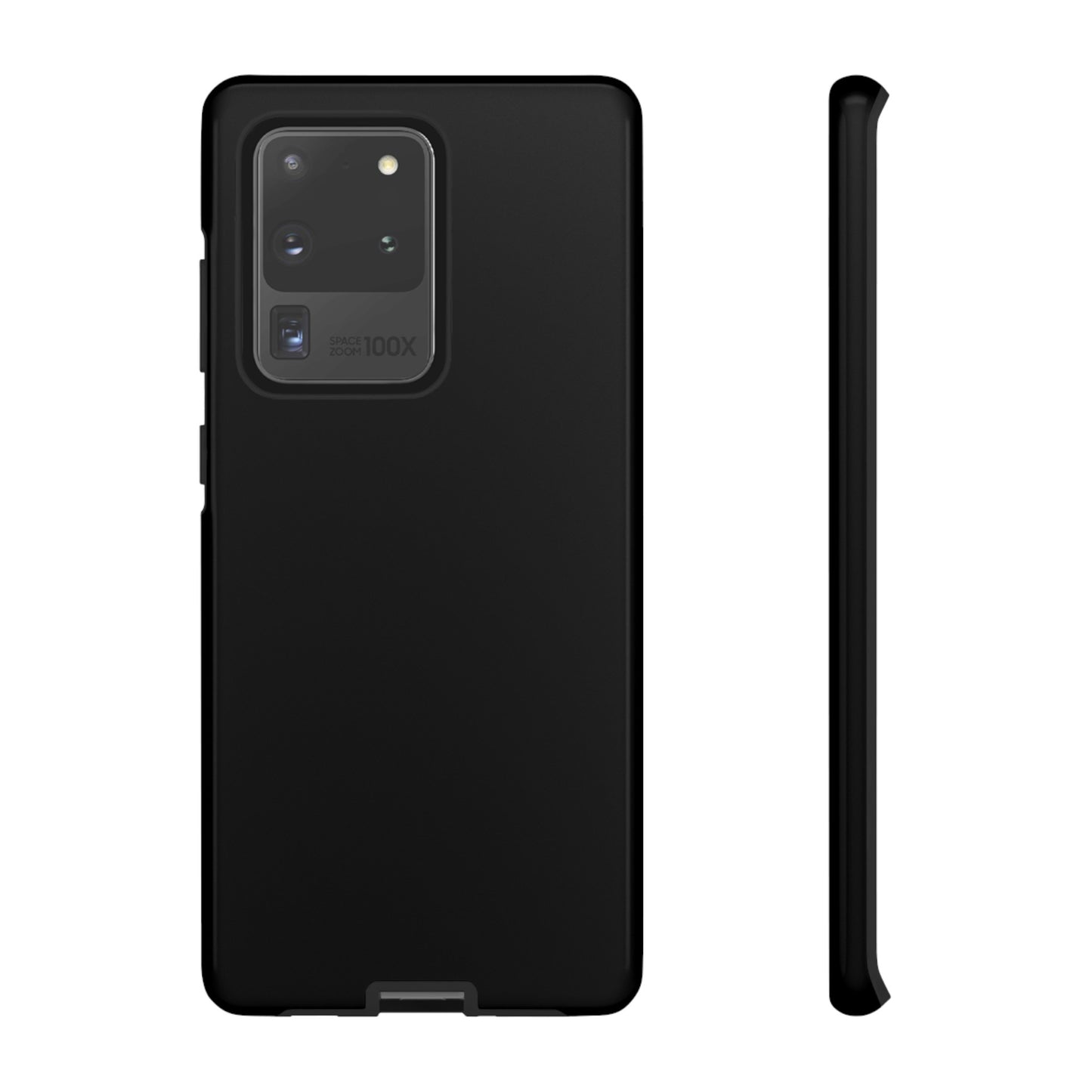 Simple Black Phone Case, iPhone 15, and Android Phone Tough Cases, Minimalist