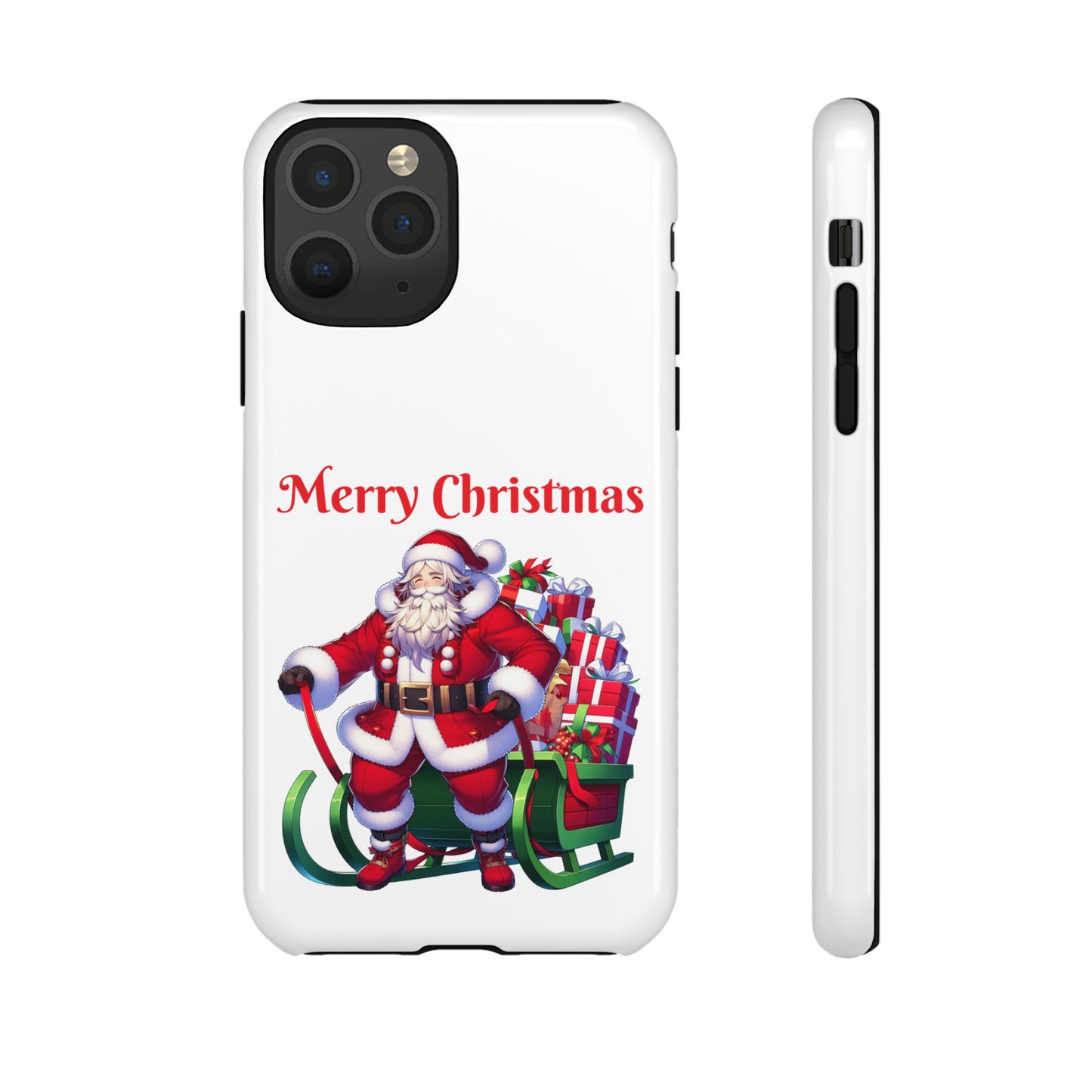 Phone Case Santa Merry Christmas in White Phone Case