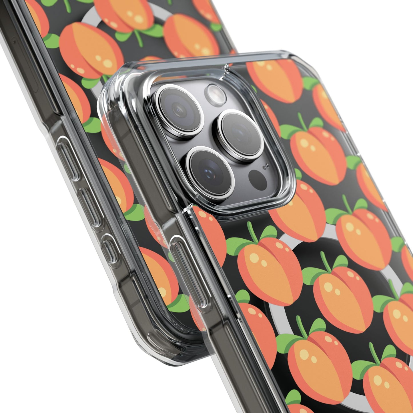 MagSafe iPhone Case with Peach Pattern