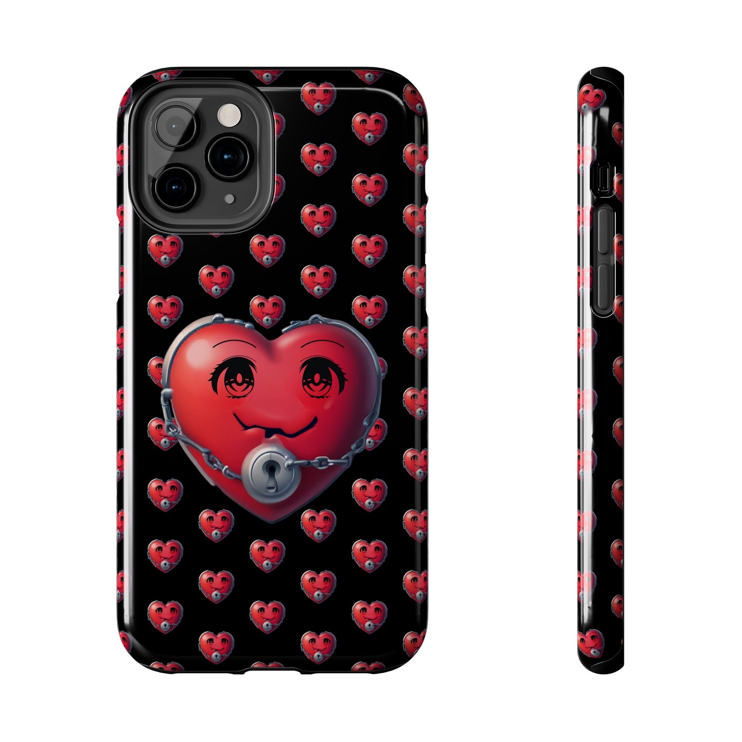 iPhone Case Locked Heart Design, Locked DownTough Phone Cases Android and iPhone, iPhone 15 Pro, Samsung Galaxy,