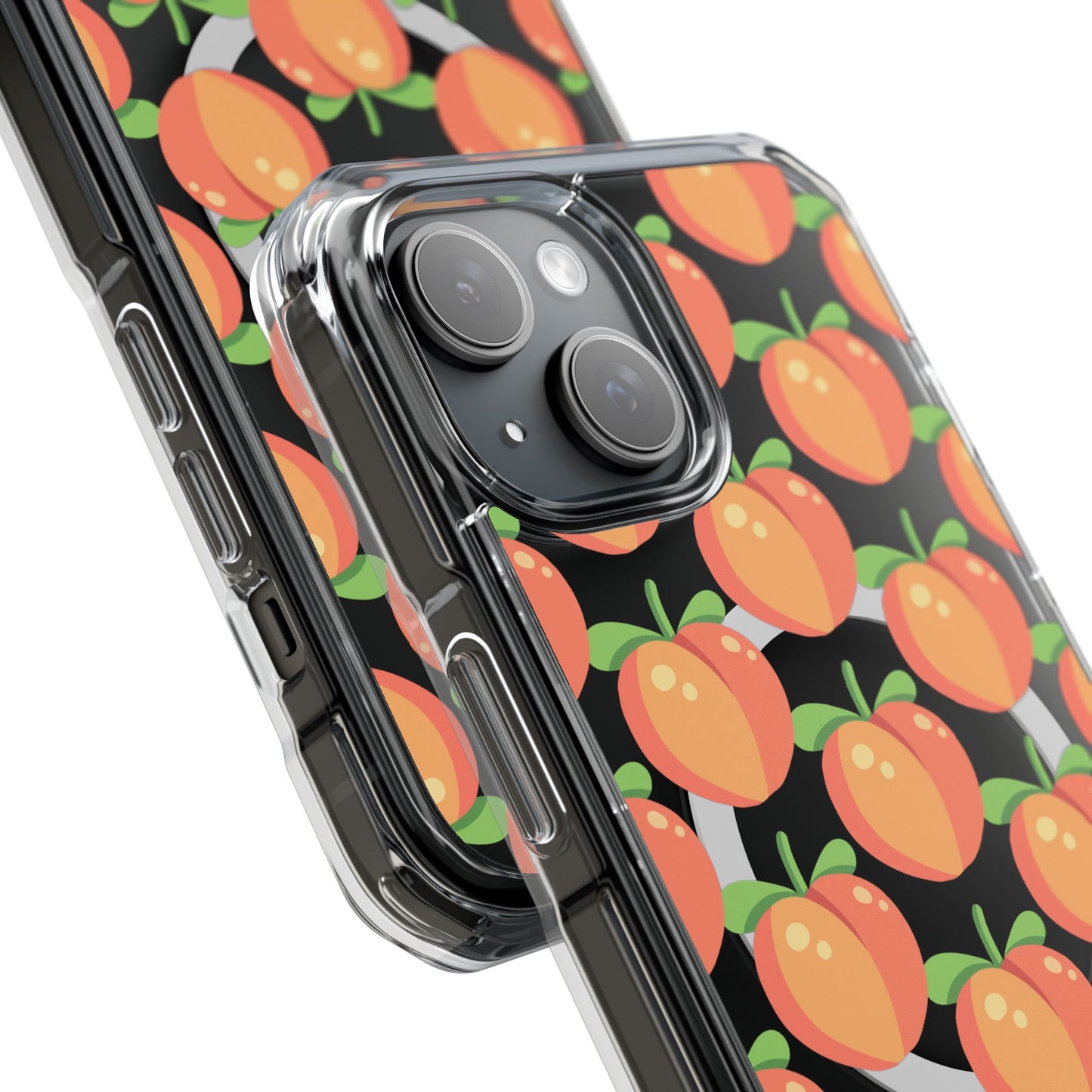 MagSafe iPhone Case with Peach Pattern