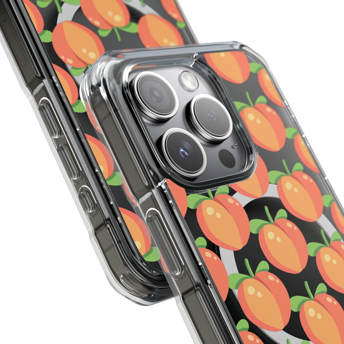 MagSafe iPhone Case with Peach Pattern