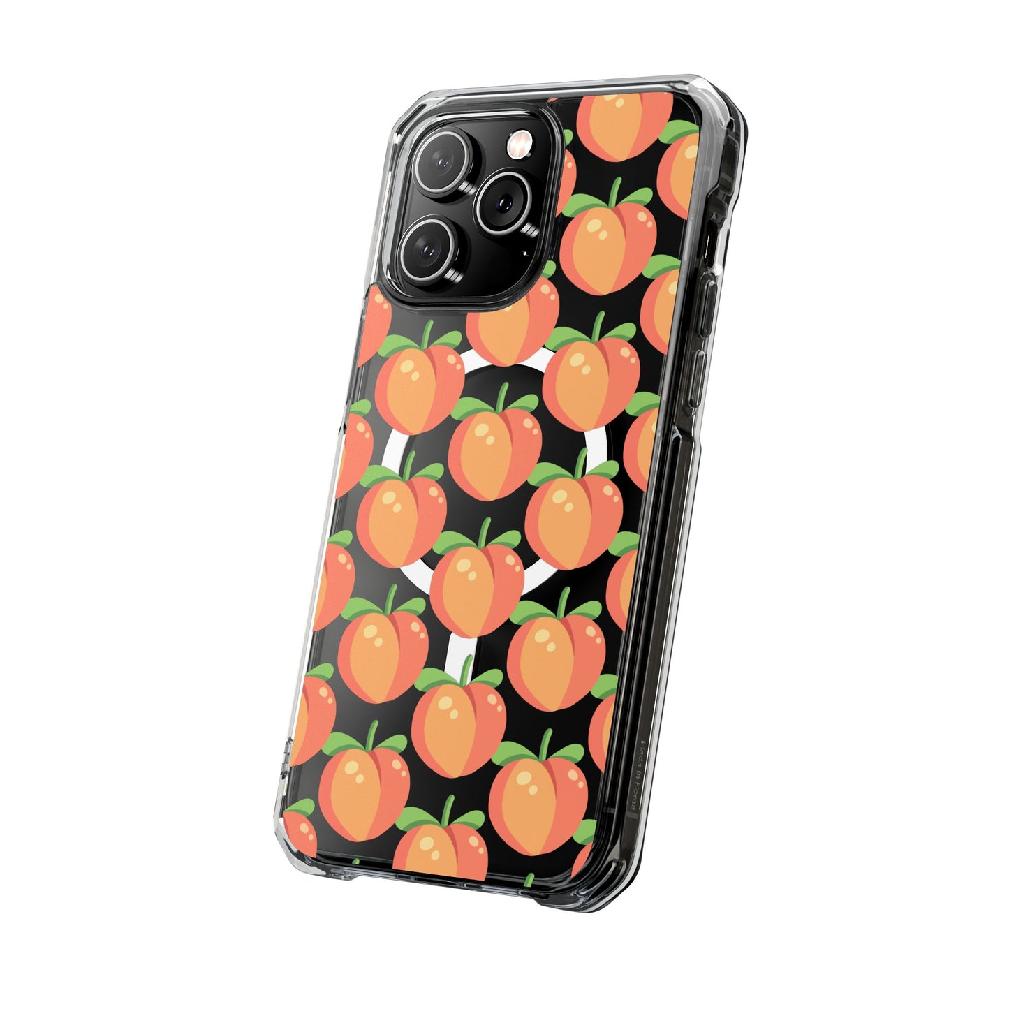 MagSafe iPhone Case with Peach Pattern