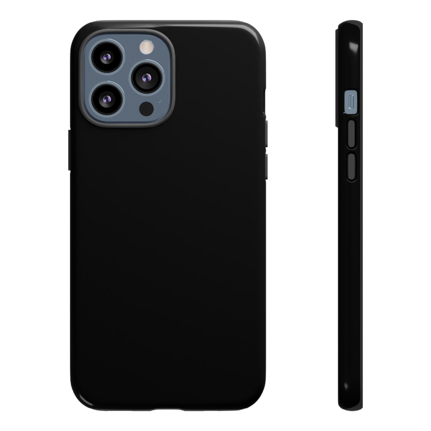 Simple Black Phone Case, iPhone 15, and Android Phone Tough Cases, Minimalist