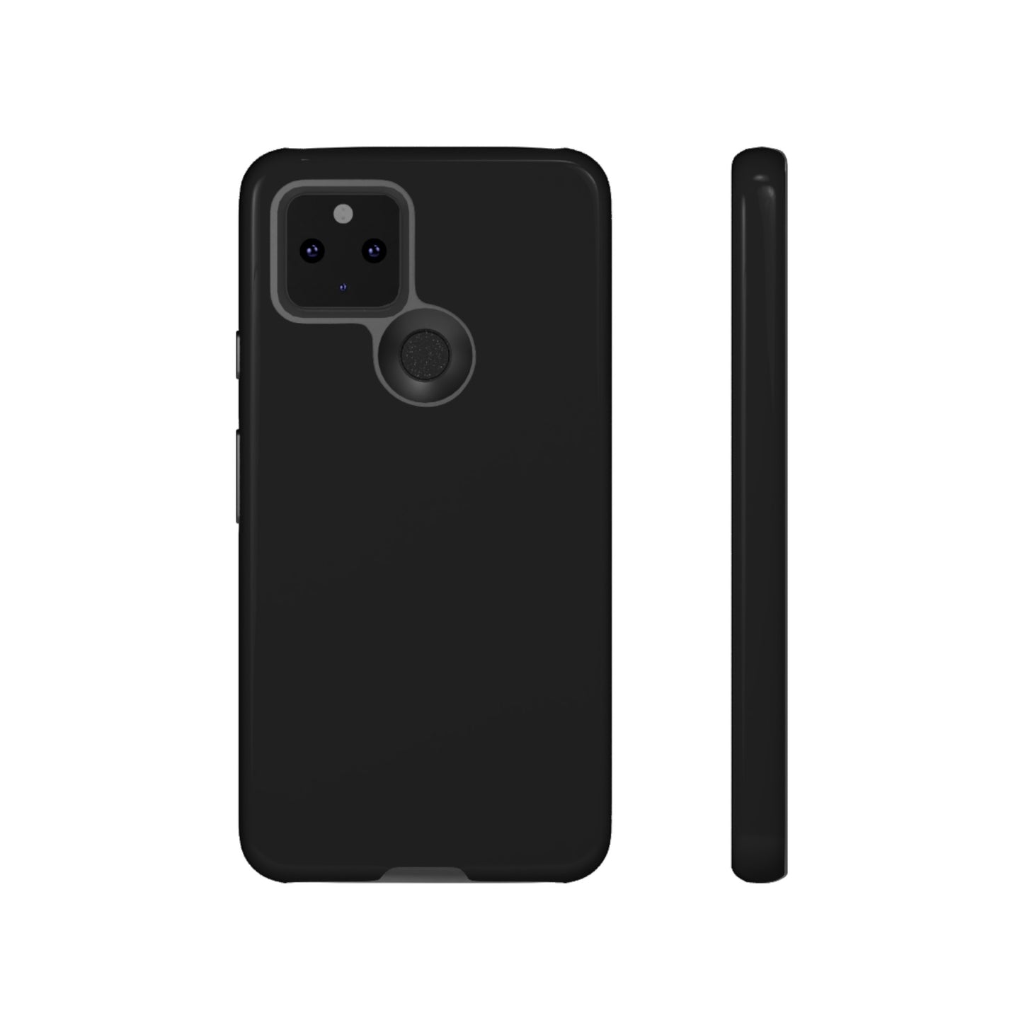 Simple Black Phone Case, iPhone 15, and Android Phone Tough Cases, Minimalist