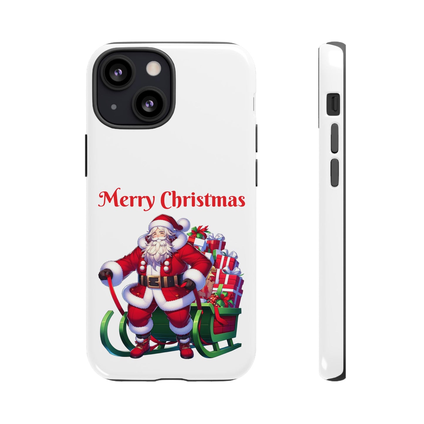 Phone Case Santa Merry Christmas in White Phone Case