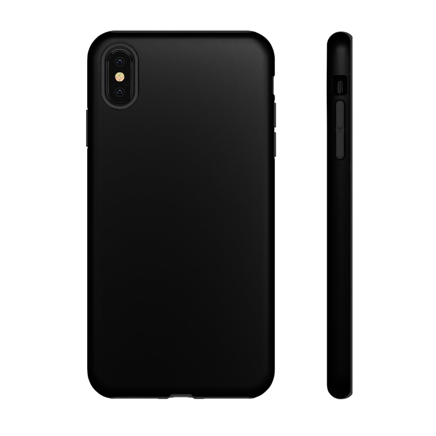 Simple Black Phone Case, iPhone 15, and Android Phone Tough Cases, Minimalist