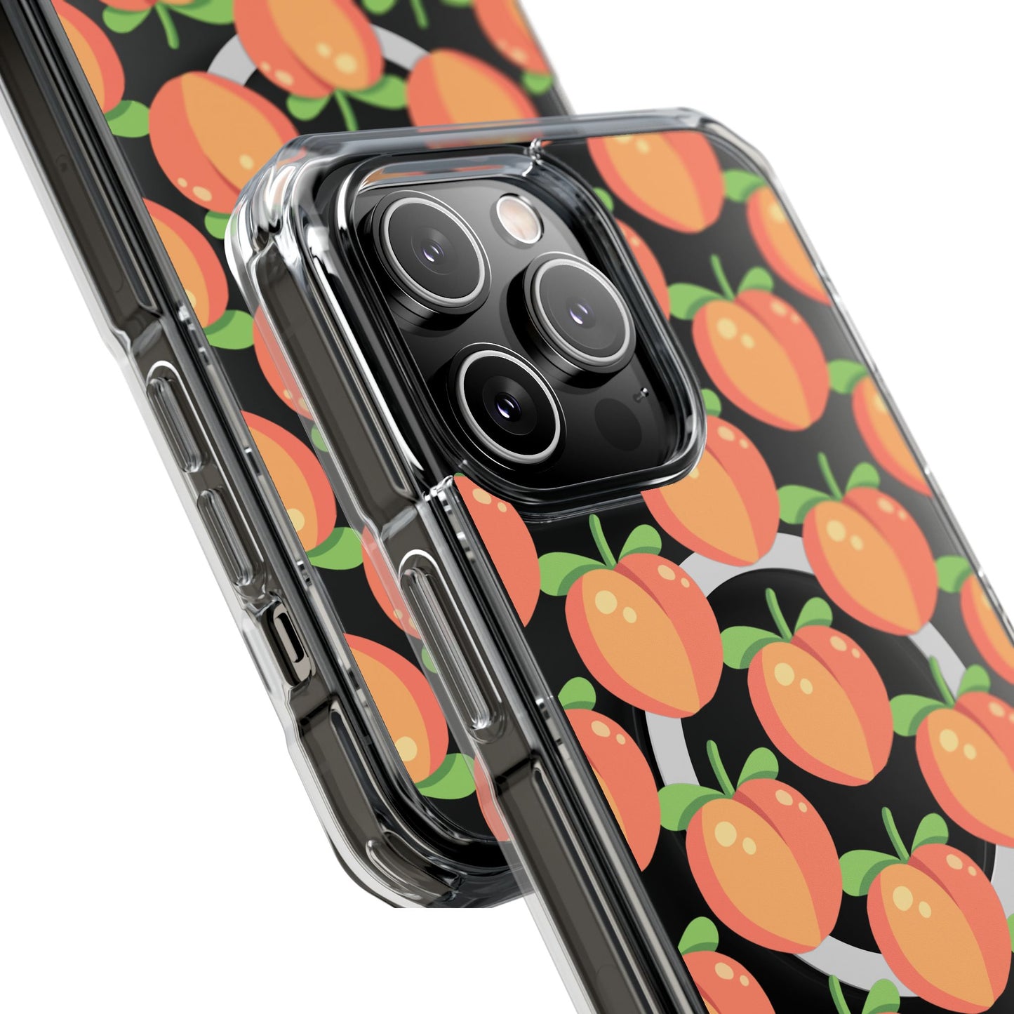 MagSafe iPhone Case with Peach Pattern