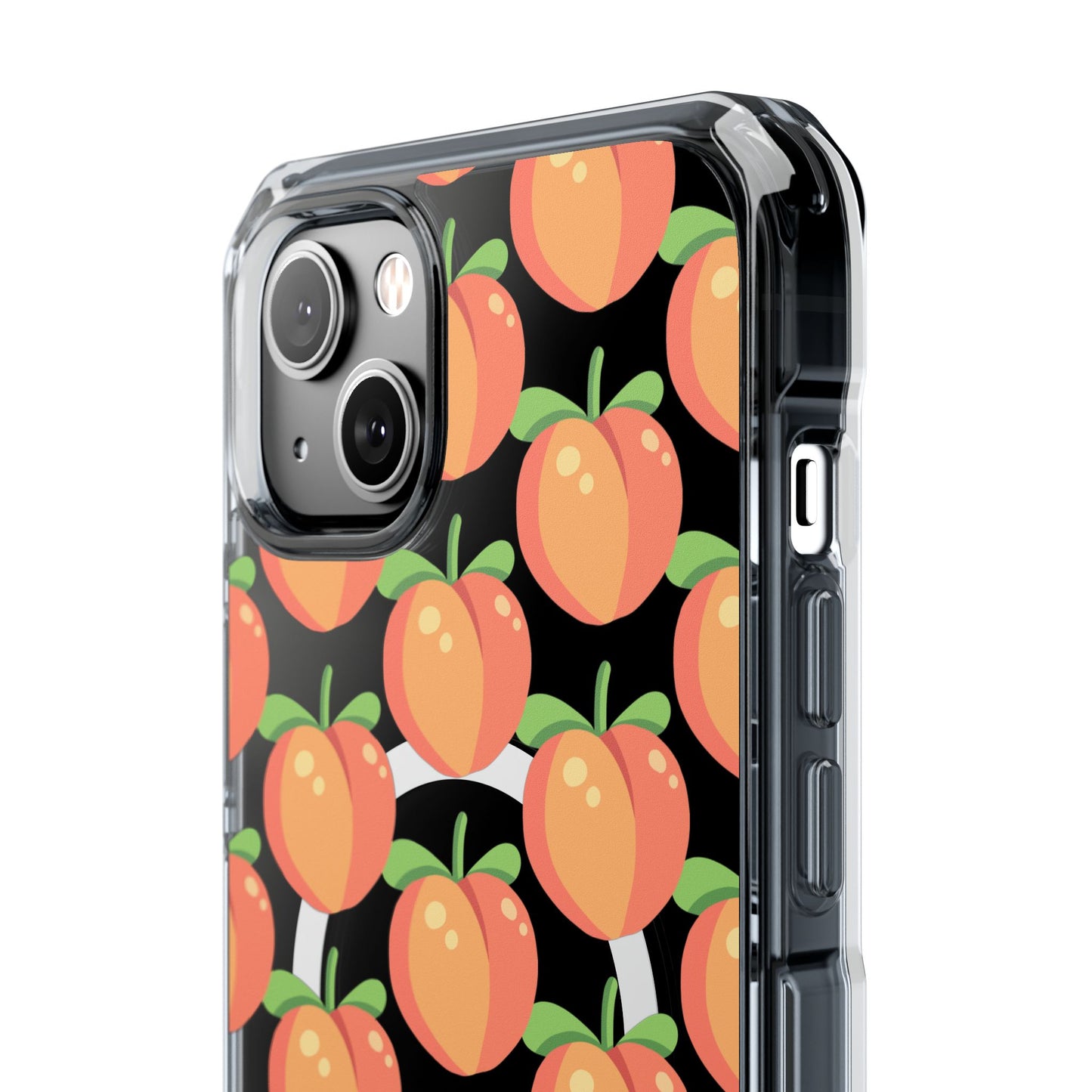 MagSafe iPhone Case with Peach Pattern