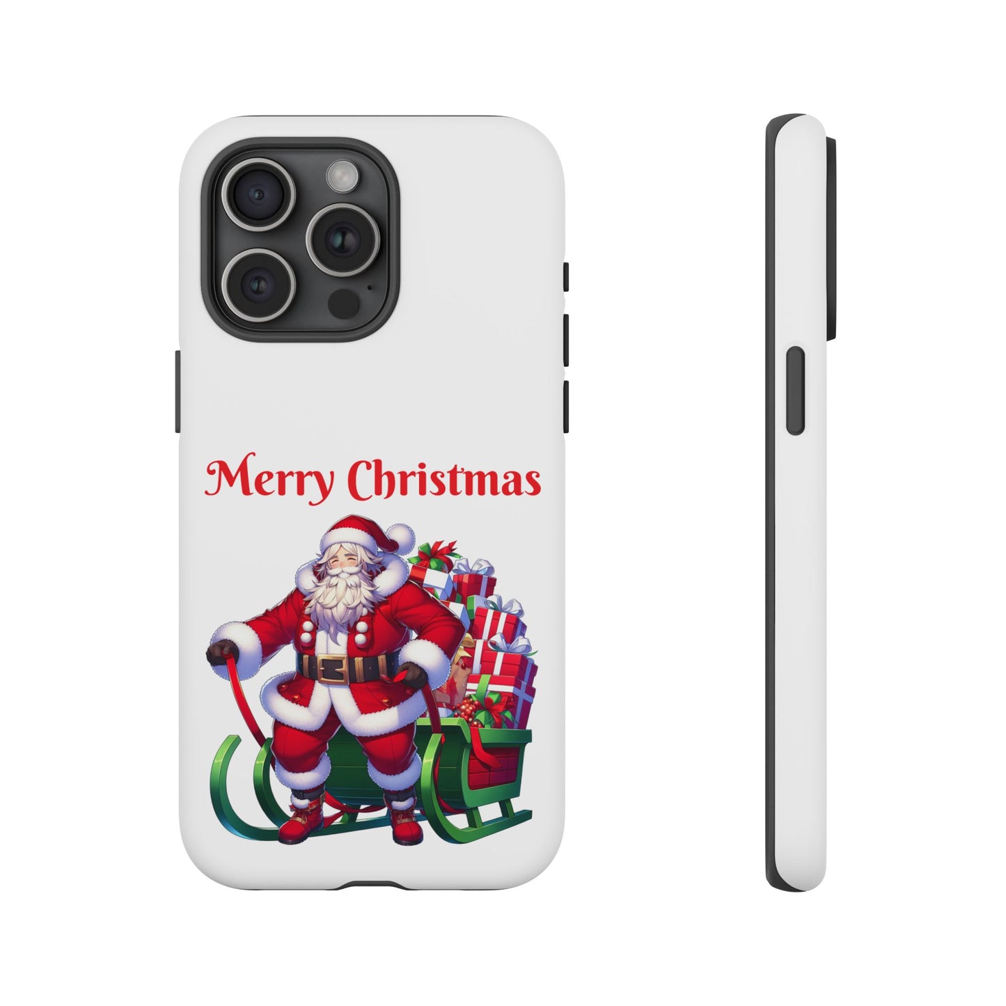 Phone Case Santa Merry Christmas in White Phone Case