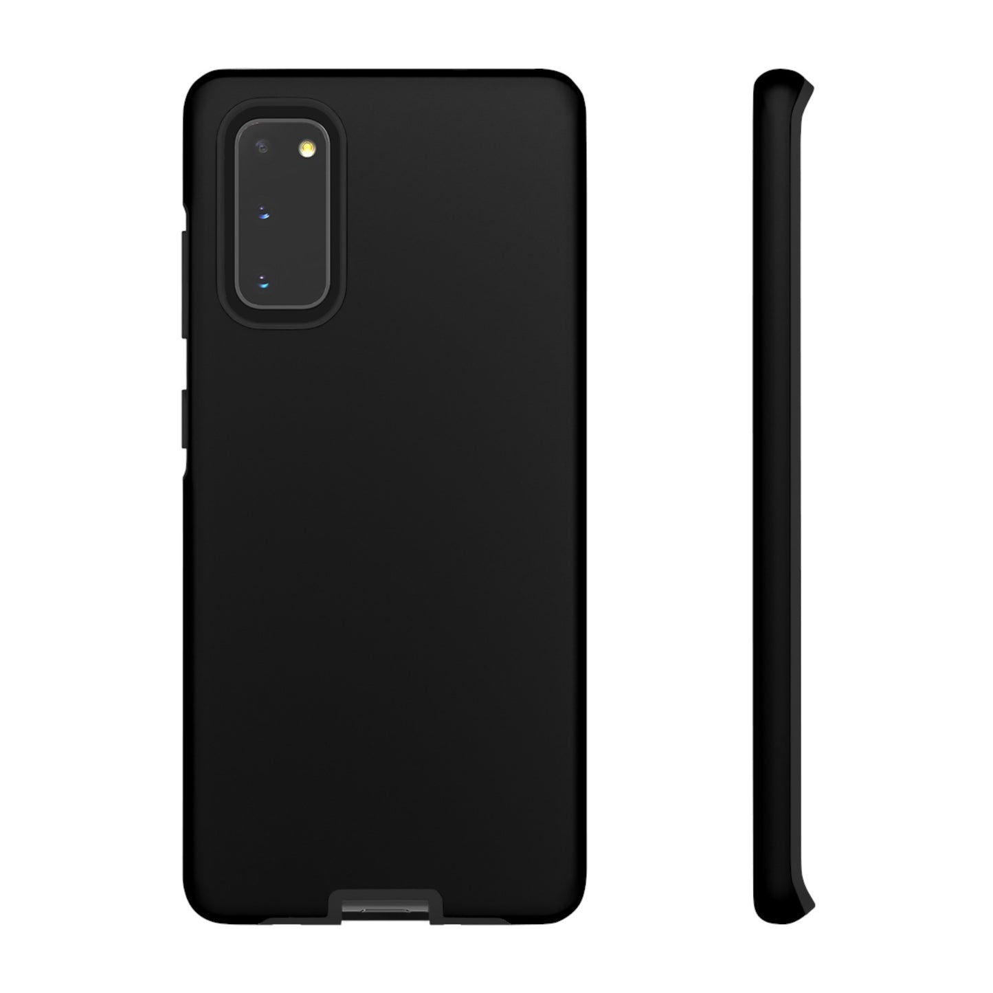 Simple Black Phone Case, iPhone 15, and Android Phone Tough Cases, Minimalist