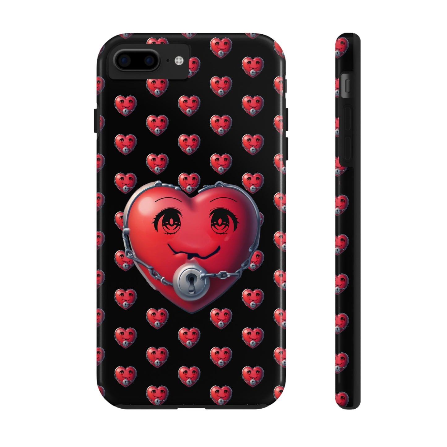 iPhone Case Locked Heart Design, Locked DownTough Phone Cases Android and iPhone, iPhone 15 Pro, Samsung Galaxy,