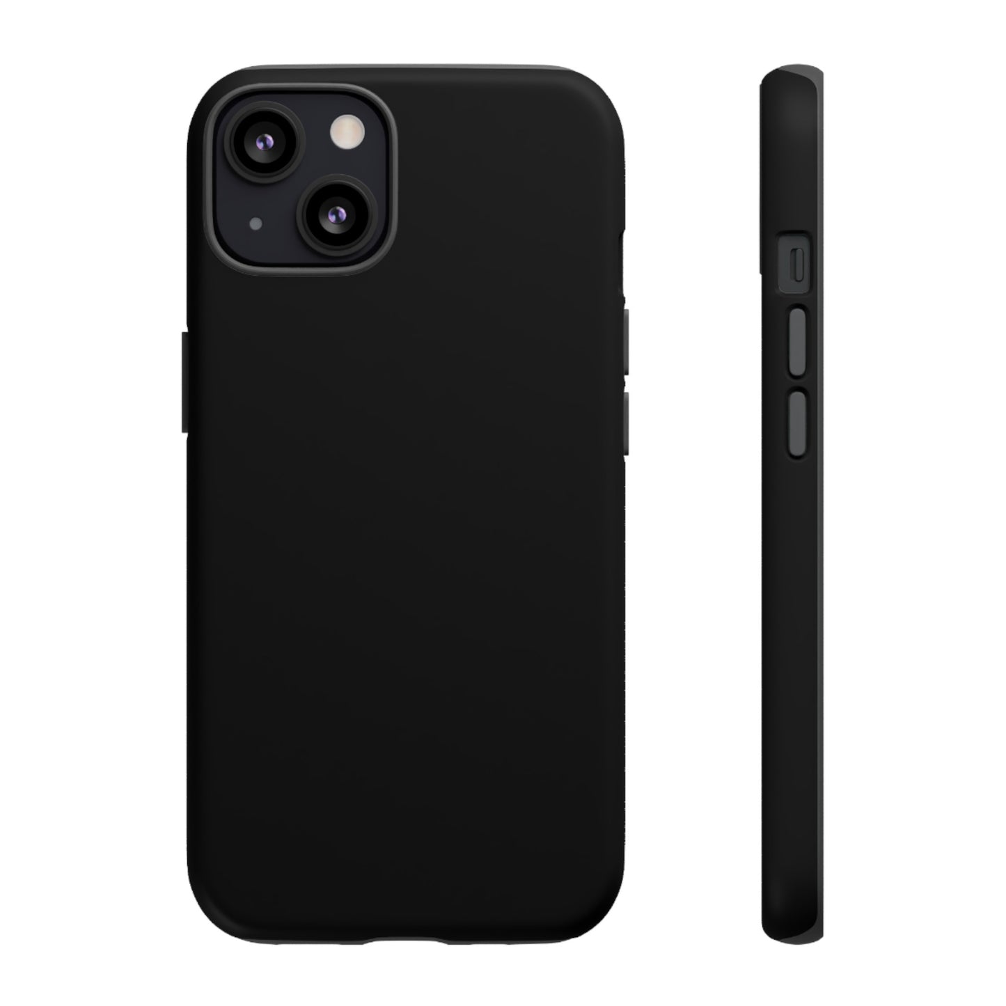 Simple Black Phone Case, iPhone 15, and Android Phone Tough Cases, Minimalist