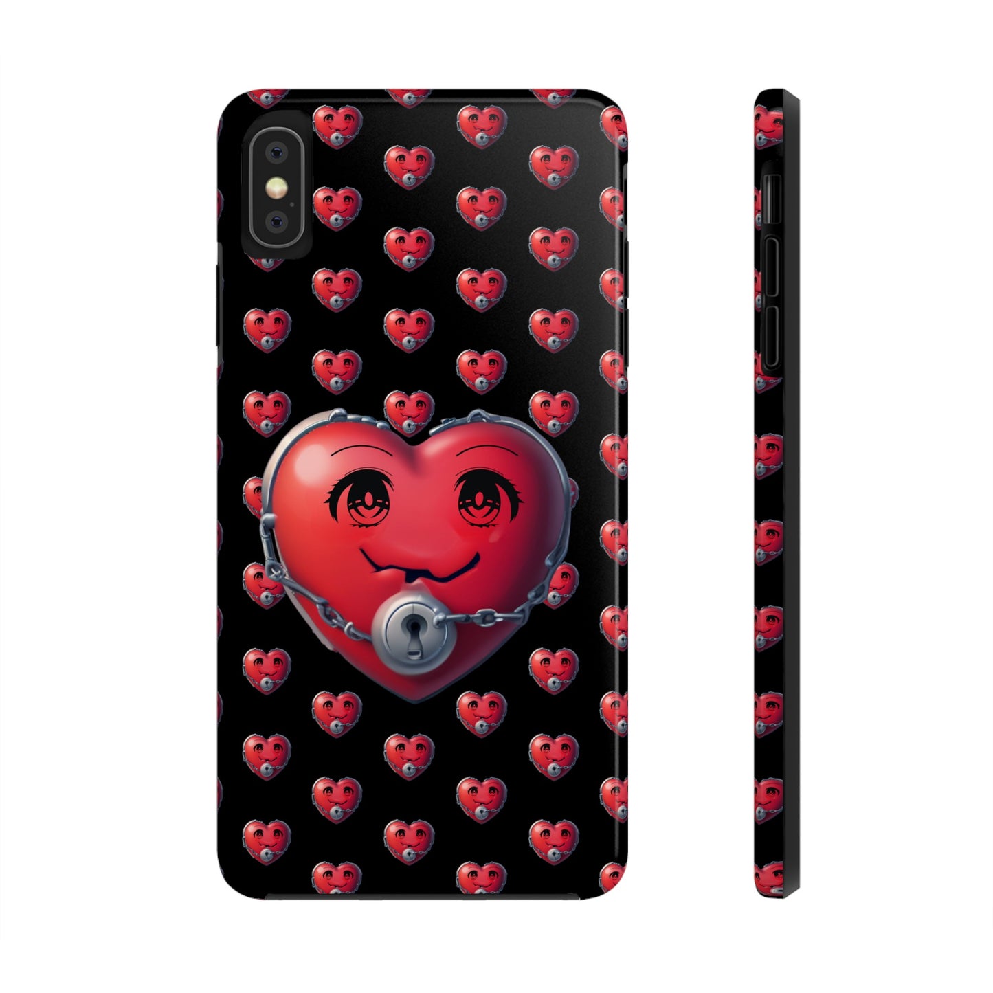 iPhone Case Locked Heart Design, Locked DownTough Phone Cases Android and iPhone, iPhone 15 Pro, Samsung Galaxy,