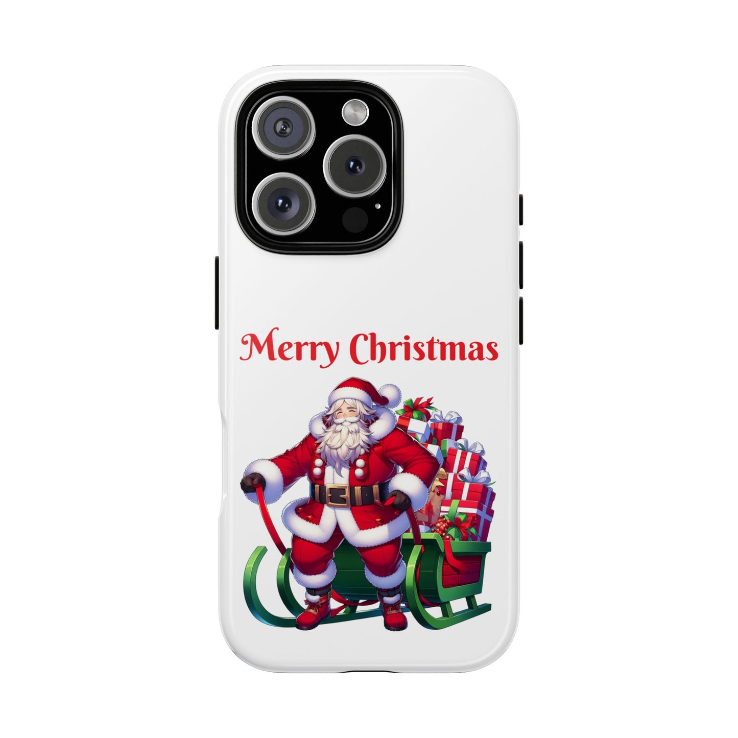 Phone Case Santa Merry Christmas in White Phone Case