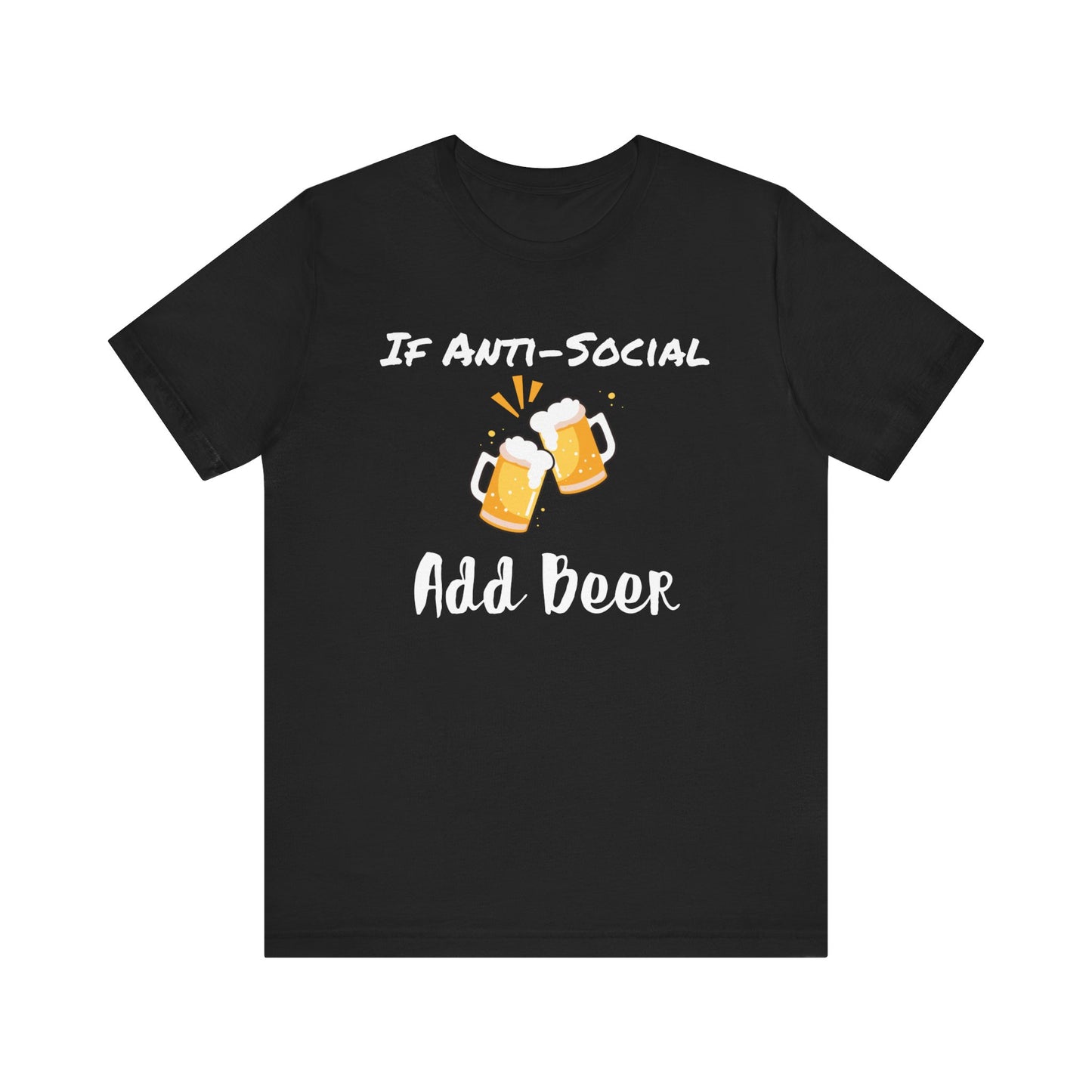 Anti Social Beer T-shirt, Unisex Short Sleeve Tee, Perfect for getaways and staycations