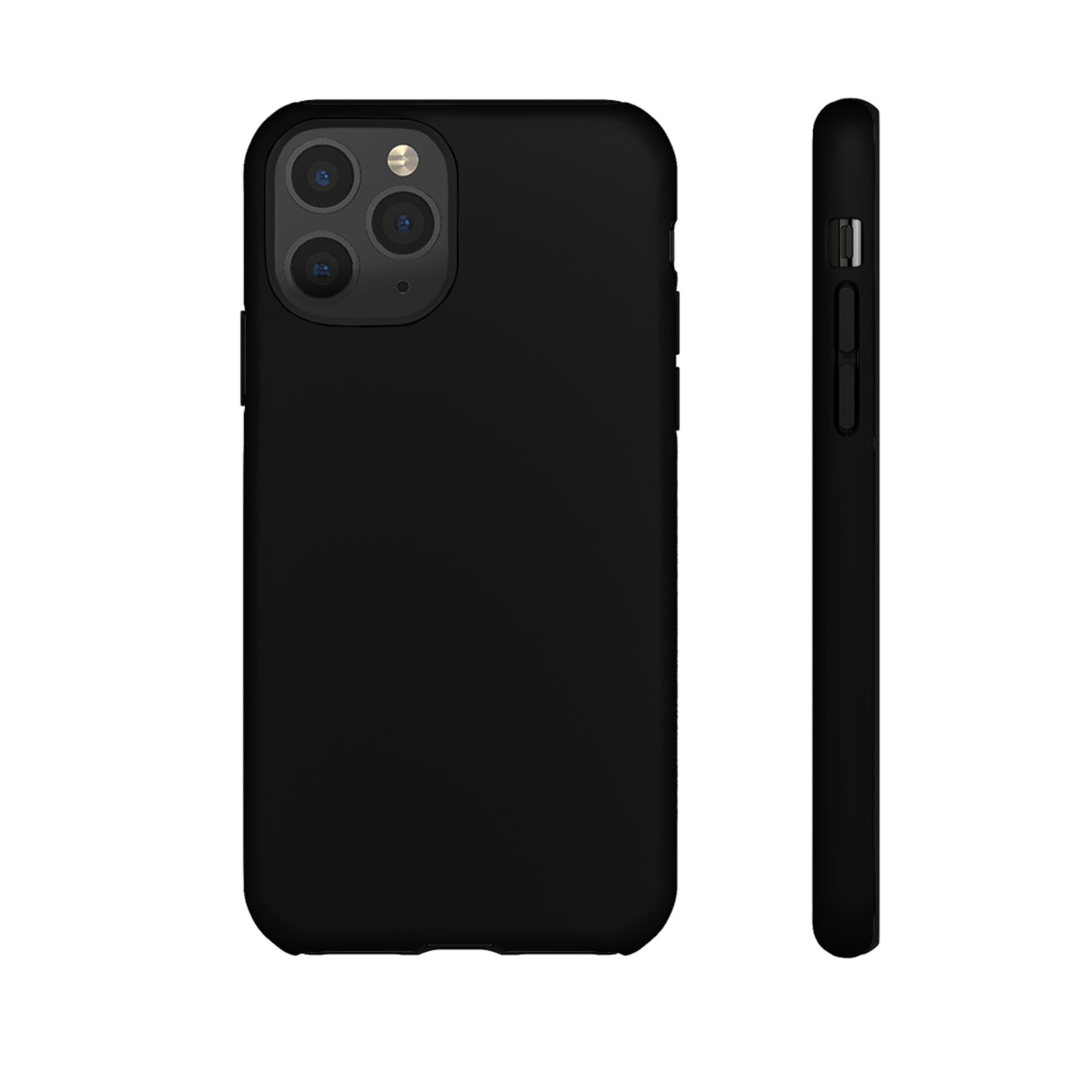 Simple Black Phone Case, iPhone 15, and Android Phone Tough Cases, Minimalist