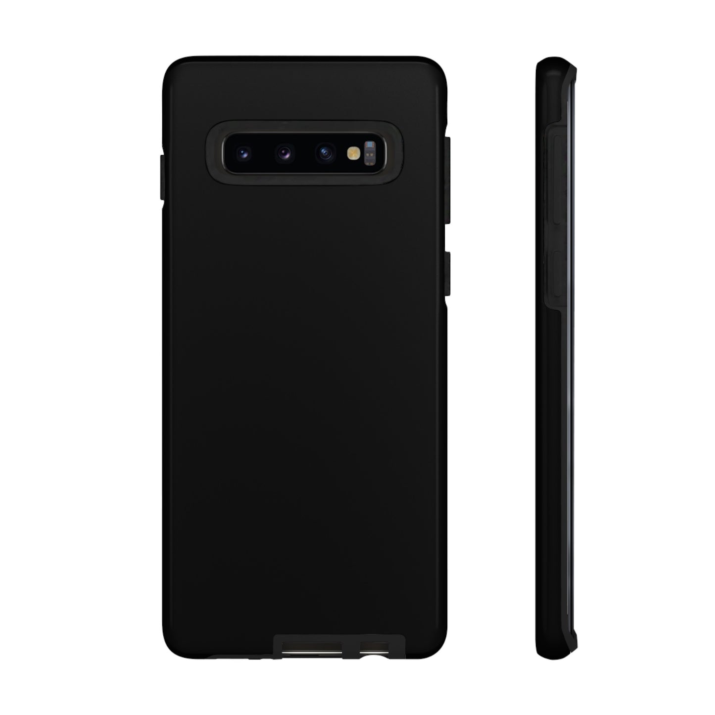 Simple Black Phone Case, iPhone 15, and Android Phone Tough Cases, Minimalist