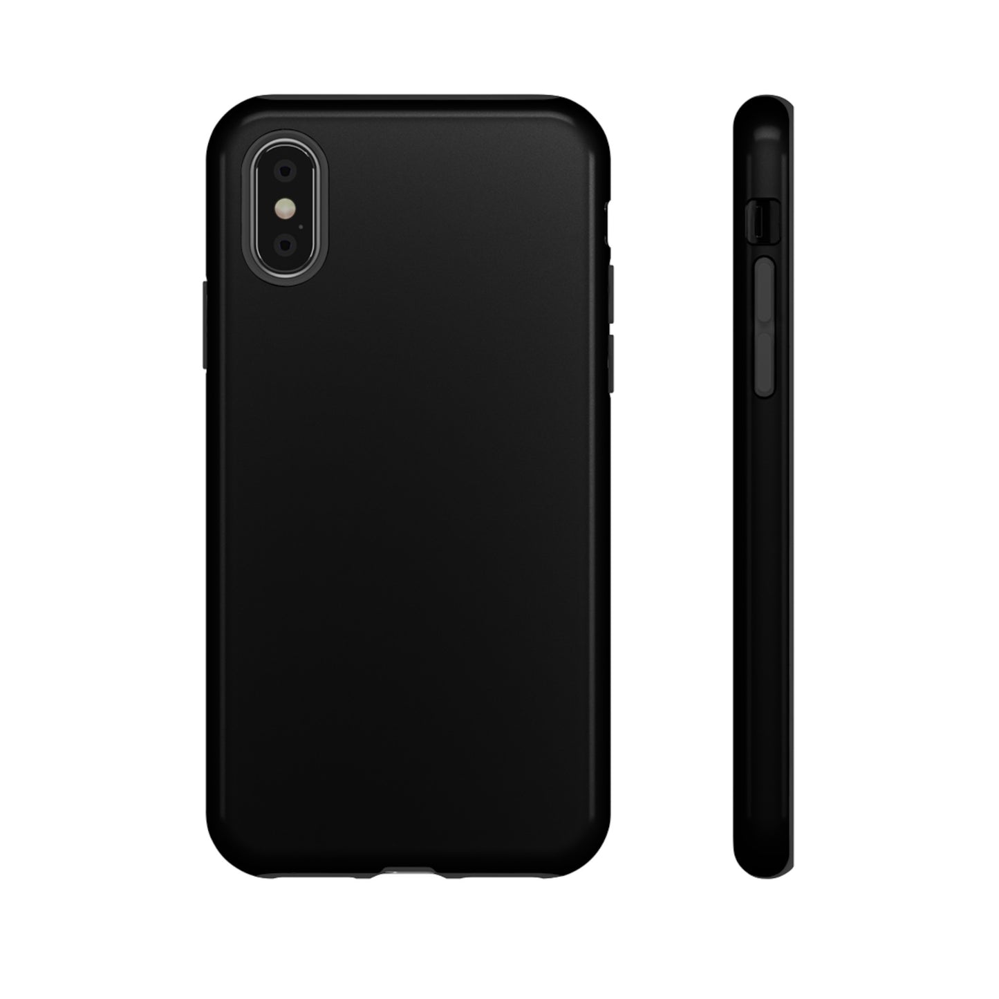 Simple Black Phone Case, iPhone 15, and Android Phone Tough Cases, Minimalist