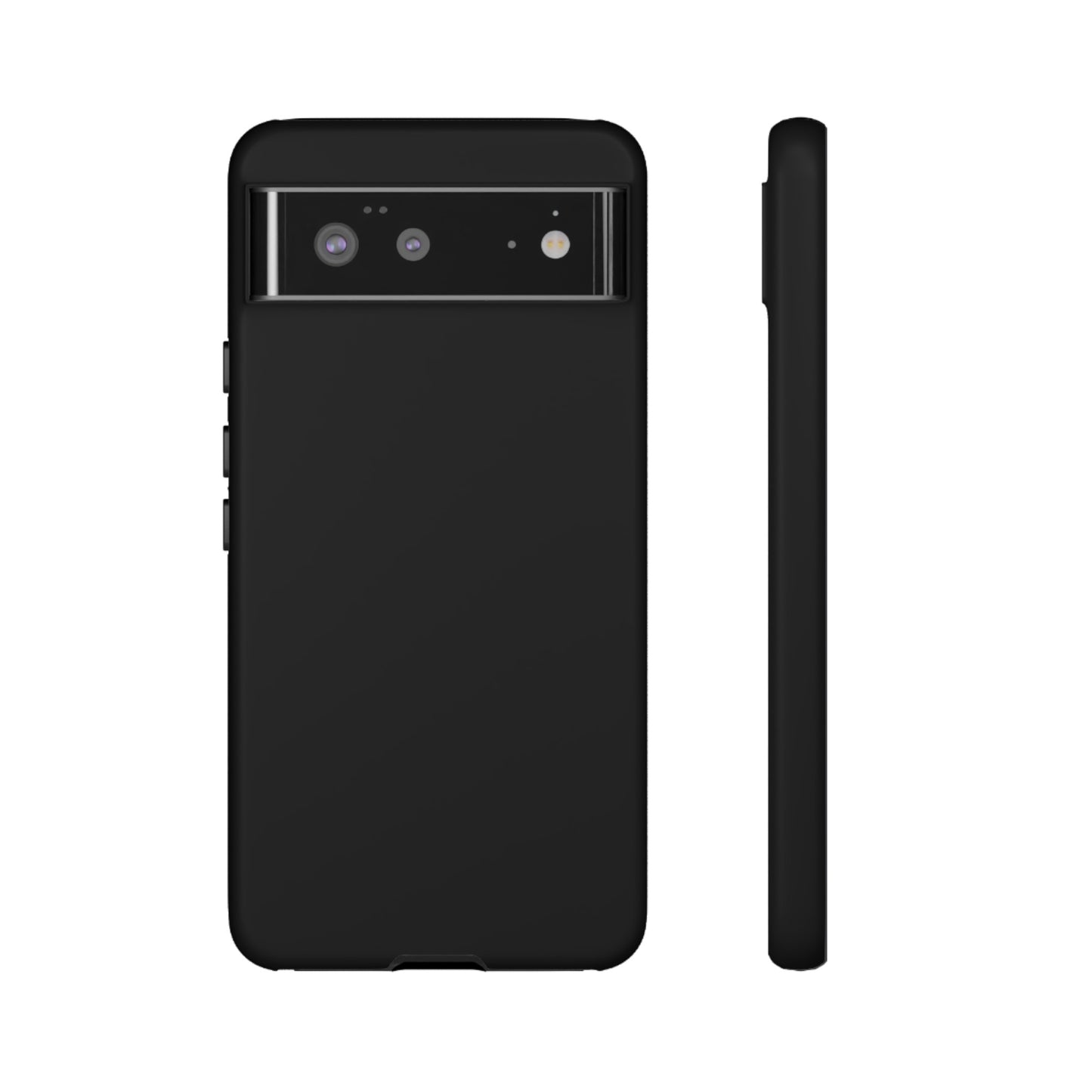 Simple Black Phone Case, iPhone 15, and Android Phone Tough Cases, Minimalist