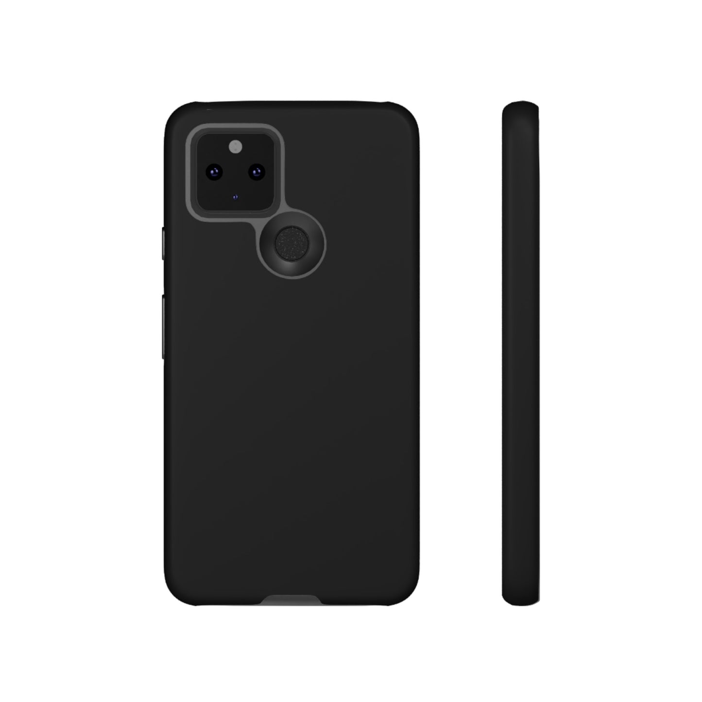 Simple Black Phone Case, iPhone 15, and Android Phone Tough Cases, Minimalist