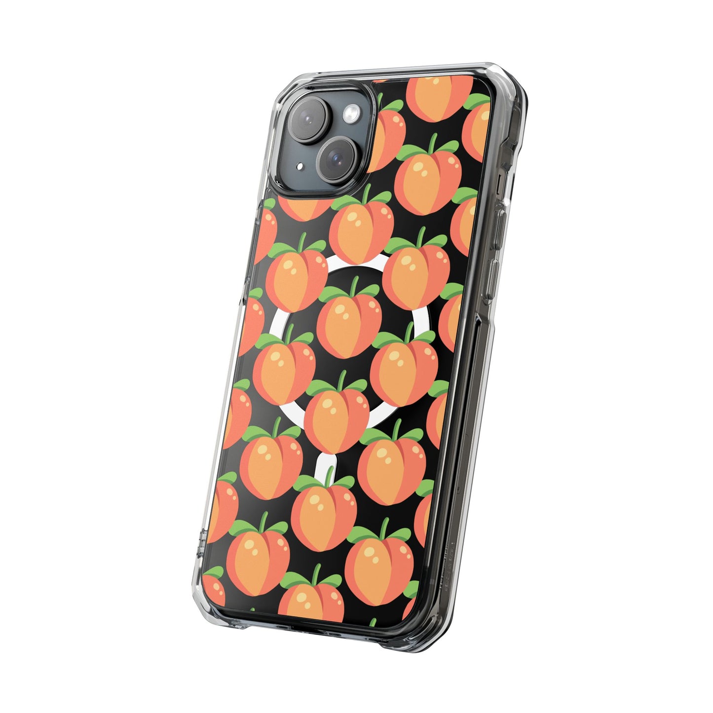 MagSafe iPhone Case with Peach Pattern