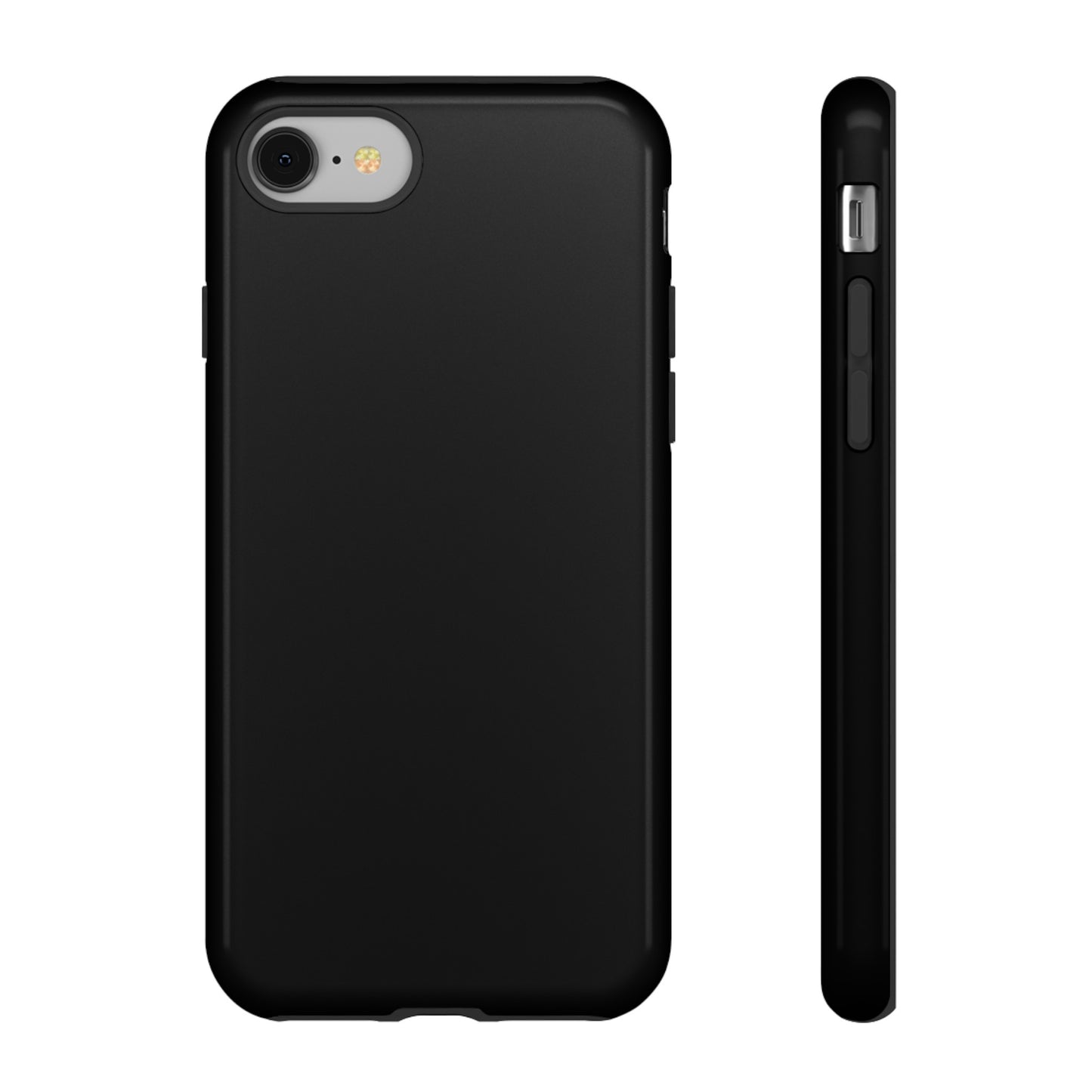 Simple Black Phone Case, iPhone 15, and Android Phone Tough Cases, Minimalist