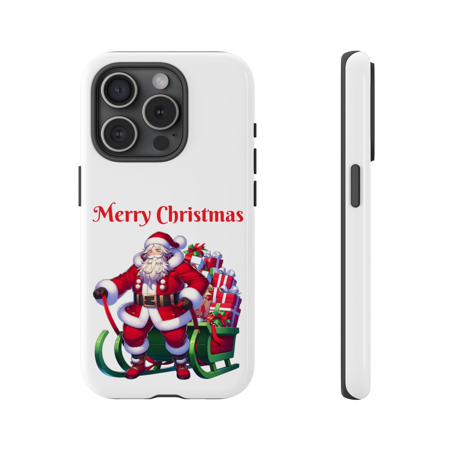 Phone Case Santa Merry Christmas in White Phone Case