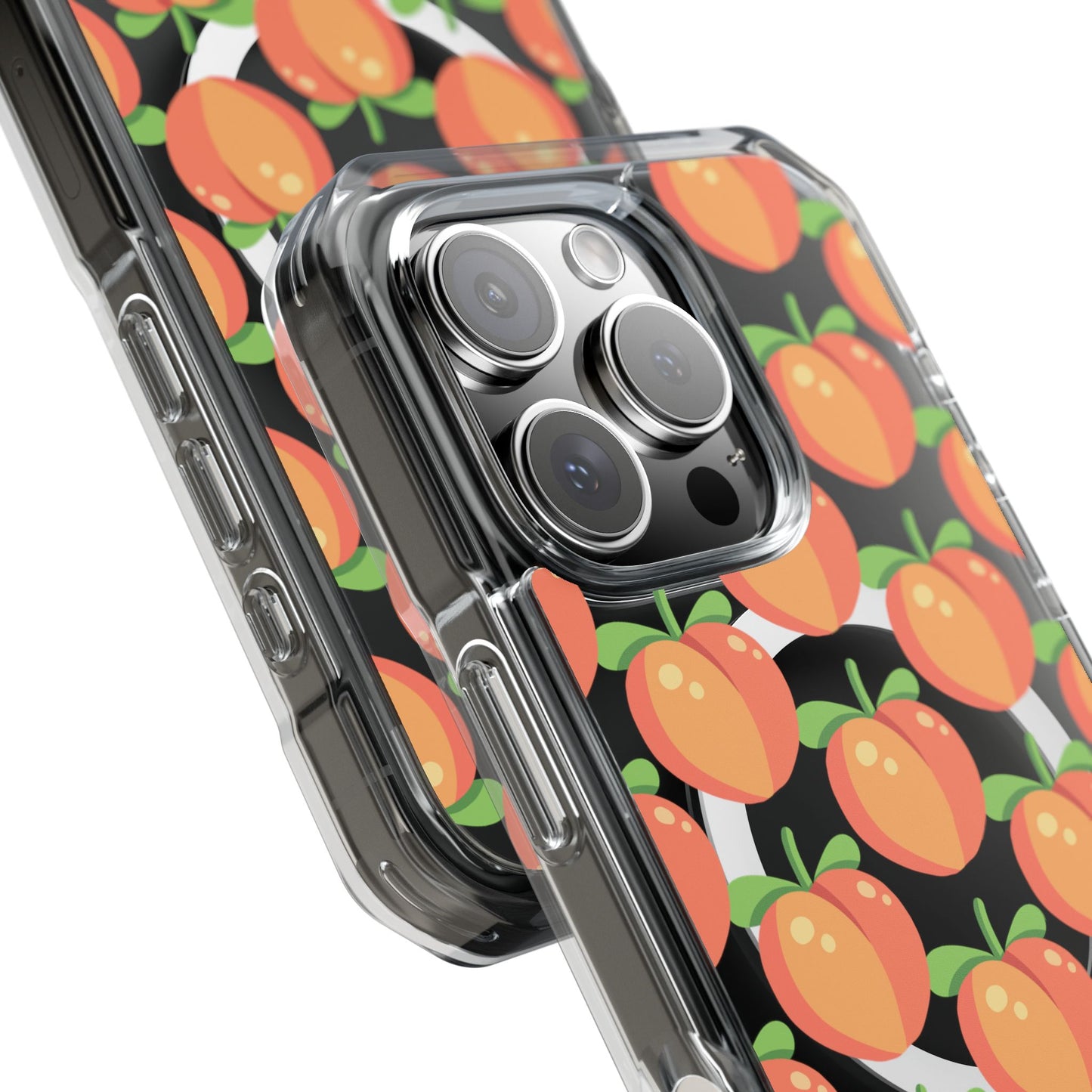 MagSafe iPhone Case with Peach Pattern